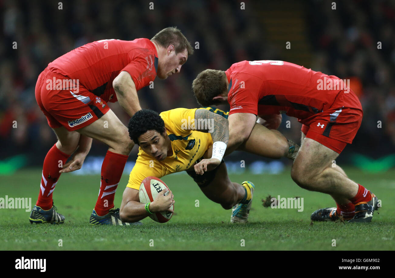 Australia's Joe Tomane during the Dove Men Series at the Millennium Stadium, Cardiff. Stock Photo