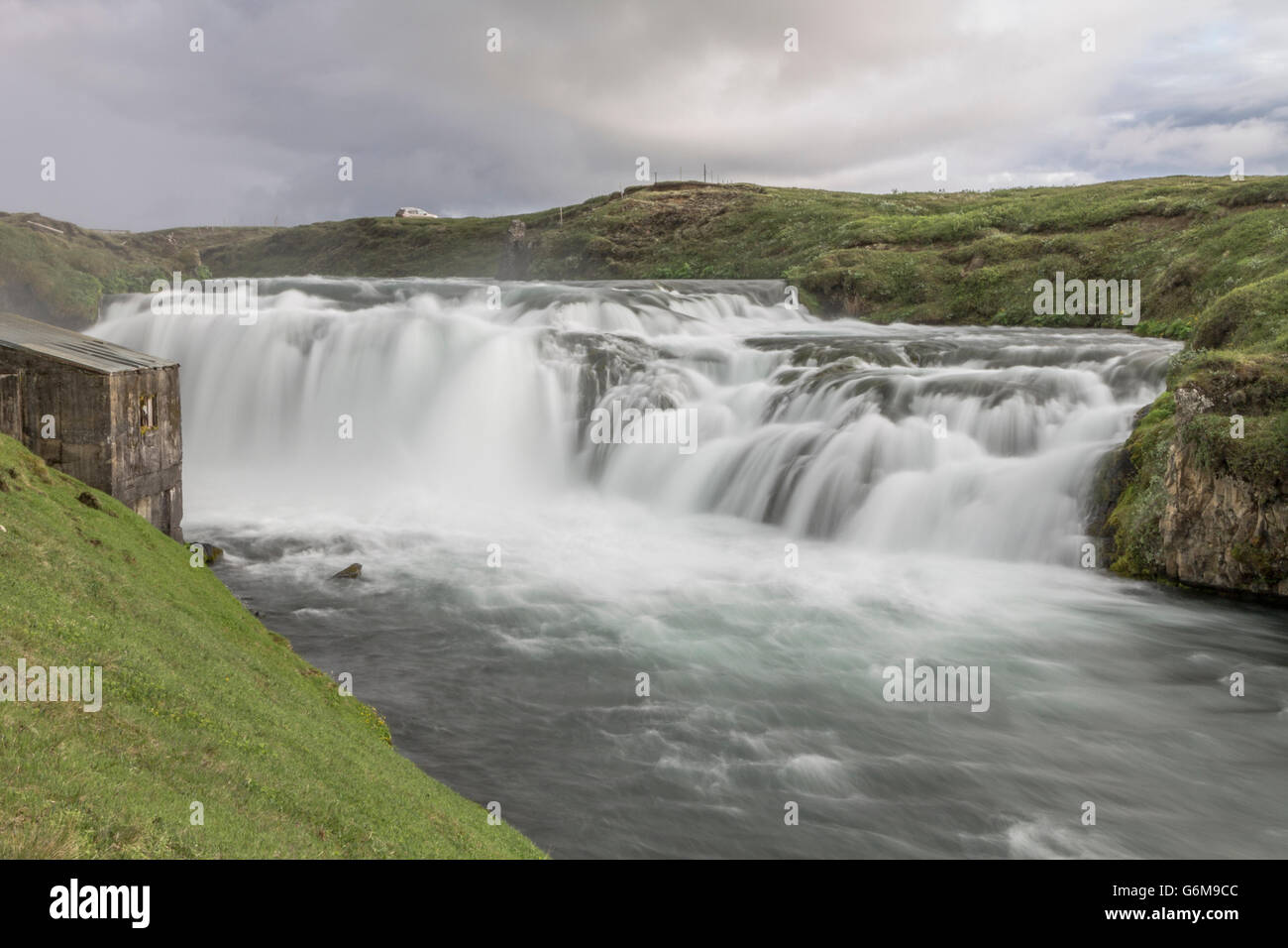 Wasserfall in Island, Waterfall Iceland, Godafoss Stock Photo