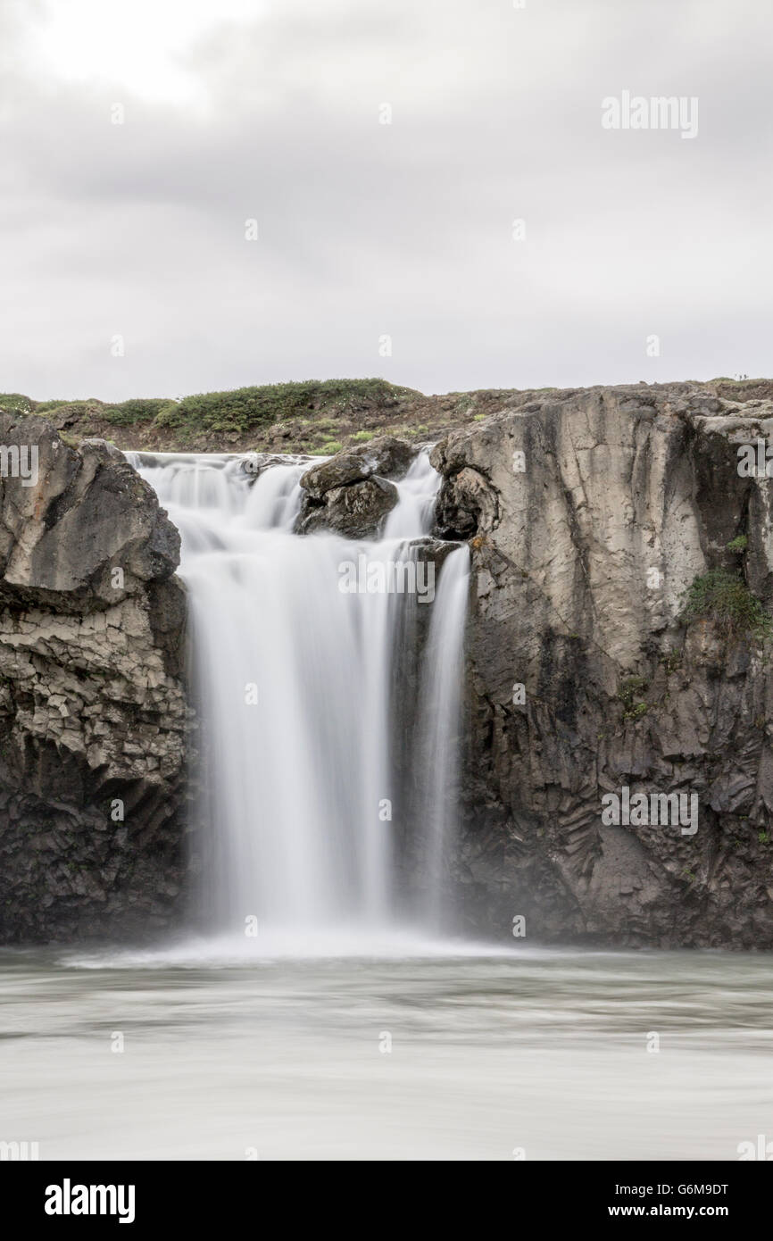Wasserfall in Island, Waterfall Iceland, Godafoss Stock Photo