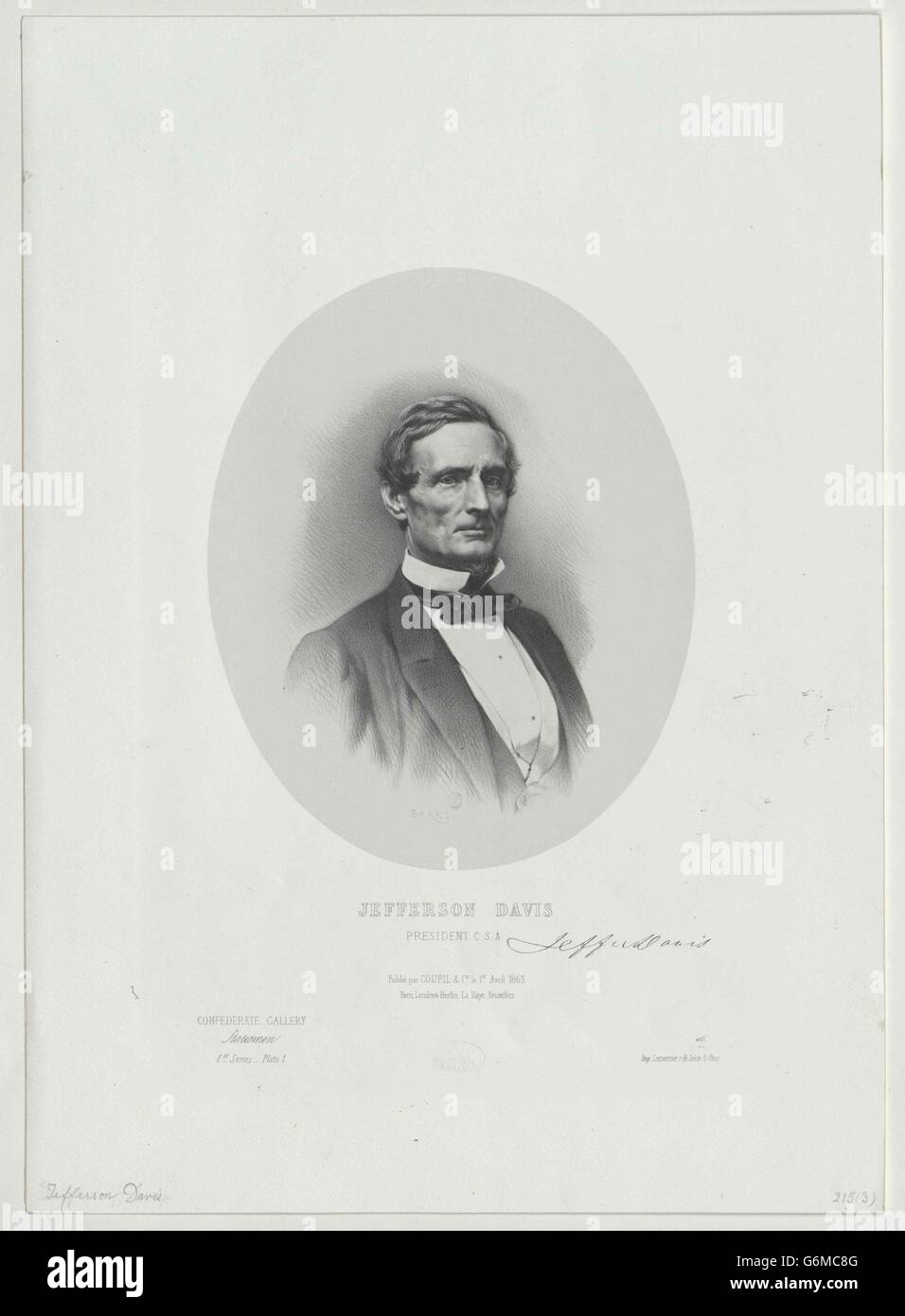 Jefferson Davis Portrait Stock Photos & Jefferson Davis Portrait Stock ...