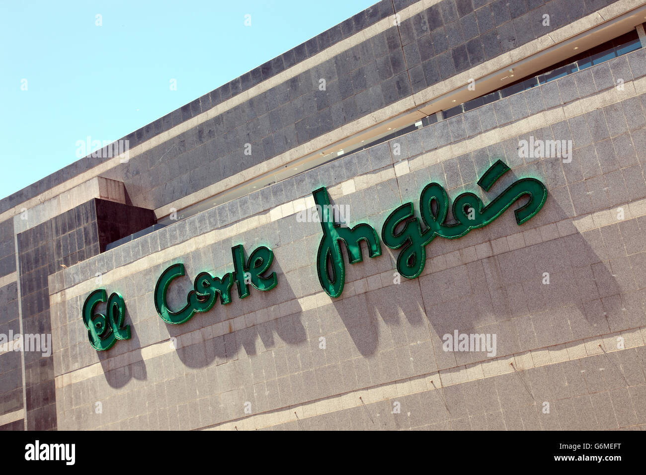 El Corte Ingles in Leon, Europe's large department store group Stock Photo