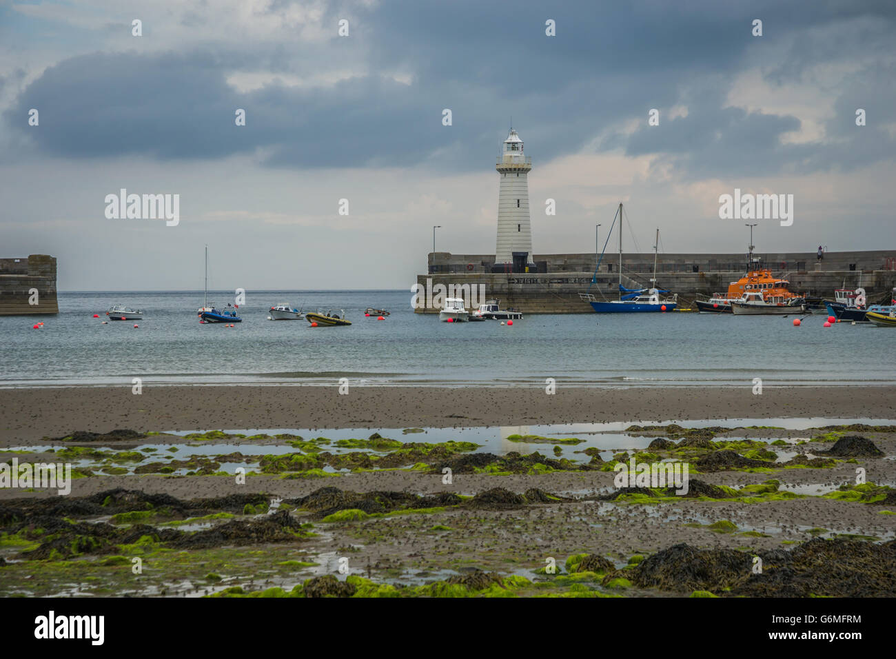 Donaghadee Harbour at low tide Stock Photo Alamy