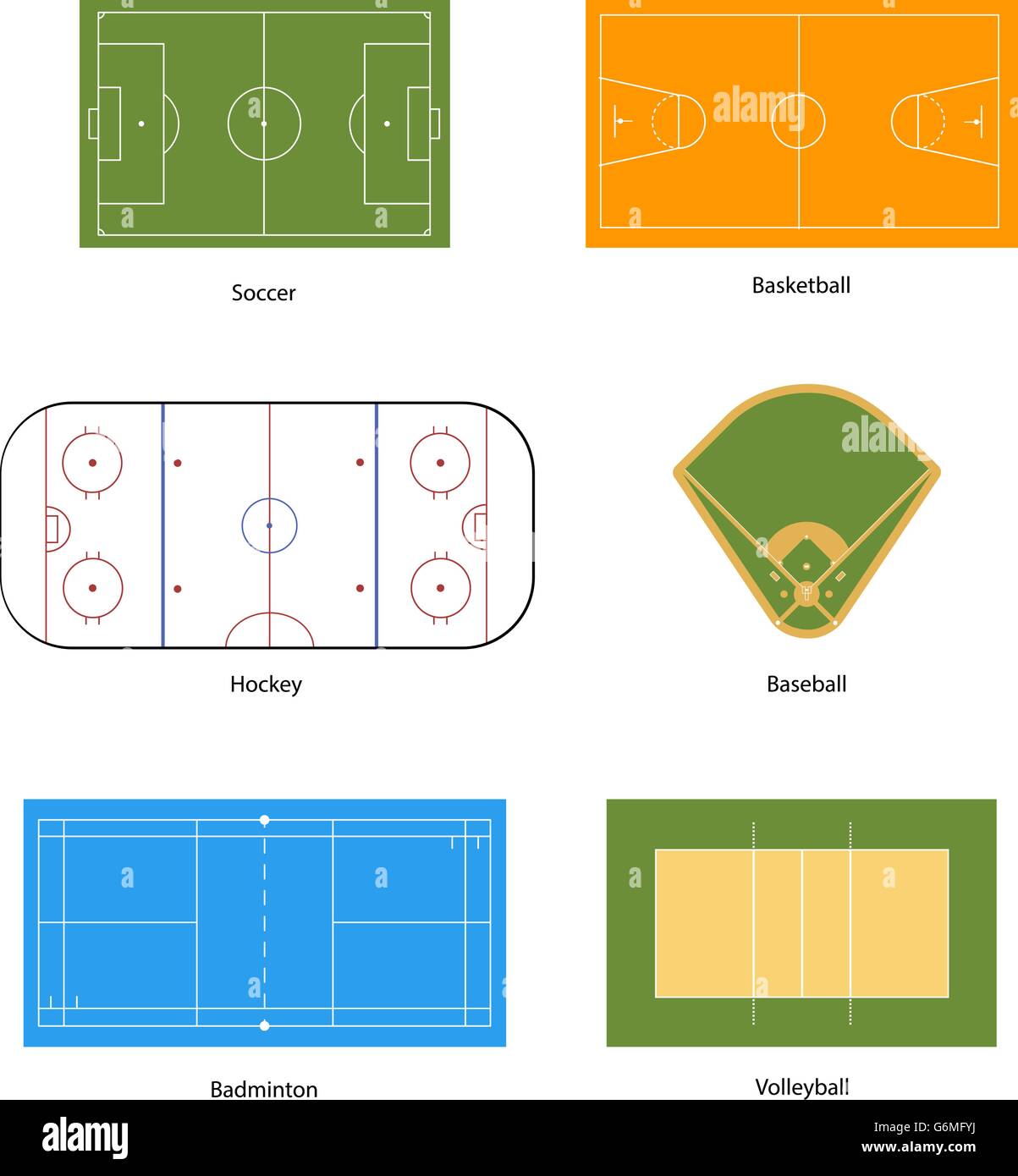 Recreational fields Stock Vector Images Alamy