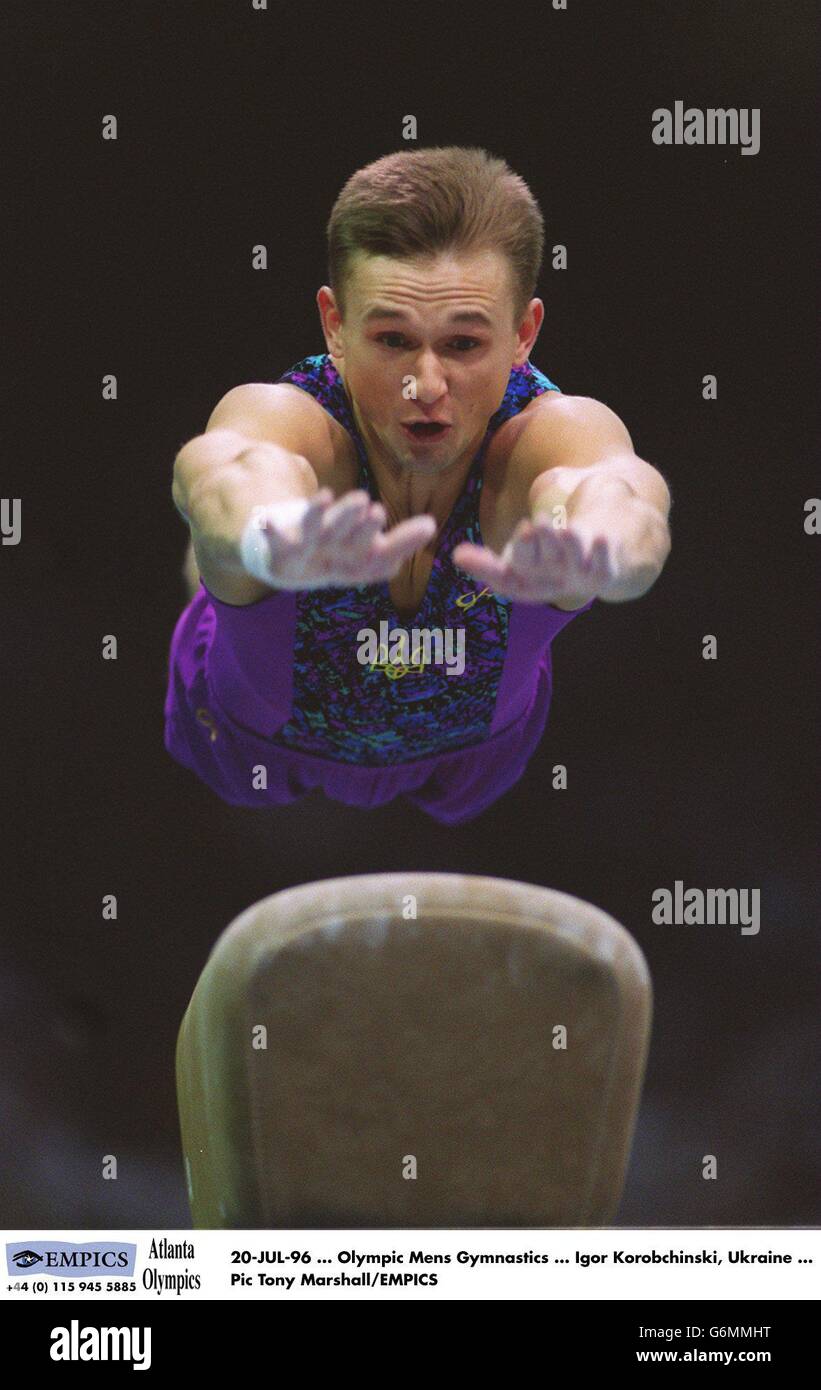 Atlanta Olympic Games 1996 -Mens Gymnastics. 20-JUL-96. Olympic Mens Gymnastics. Igor Korobchinski, Ukraine Stock Photo