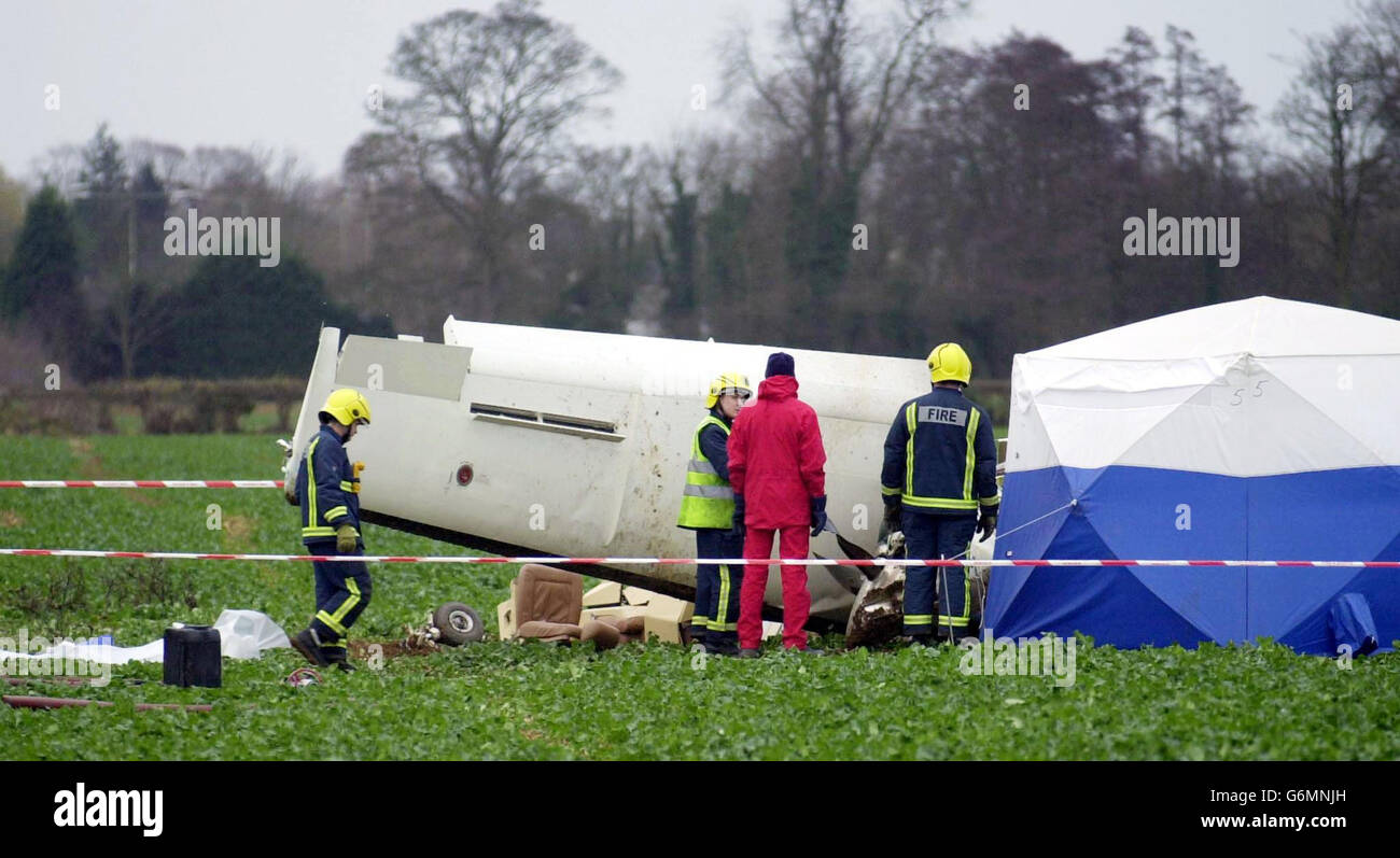 Plane Crash near Oxford Airport Stock Photo Alamy