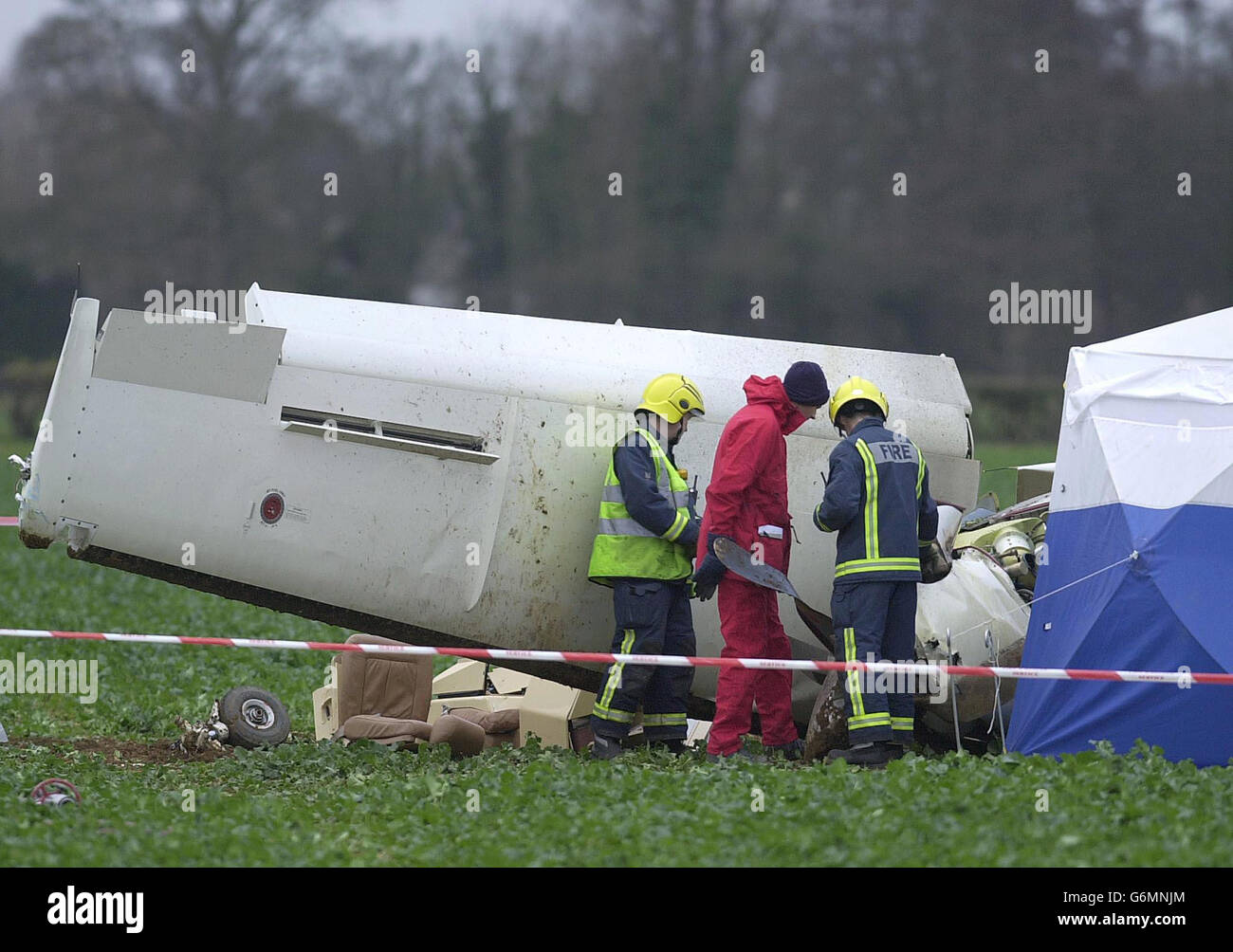 Plane Crash near Oxford Airport Stock Photo Alamy