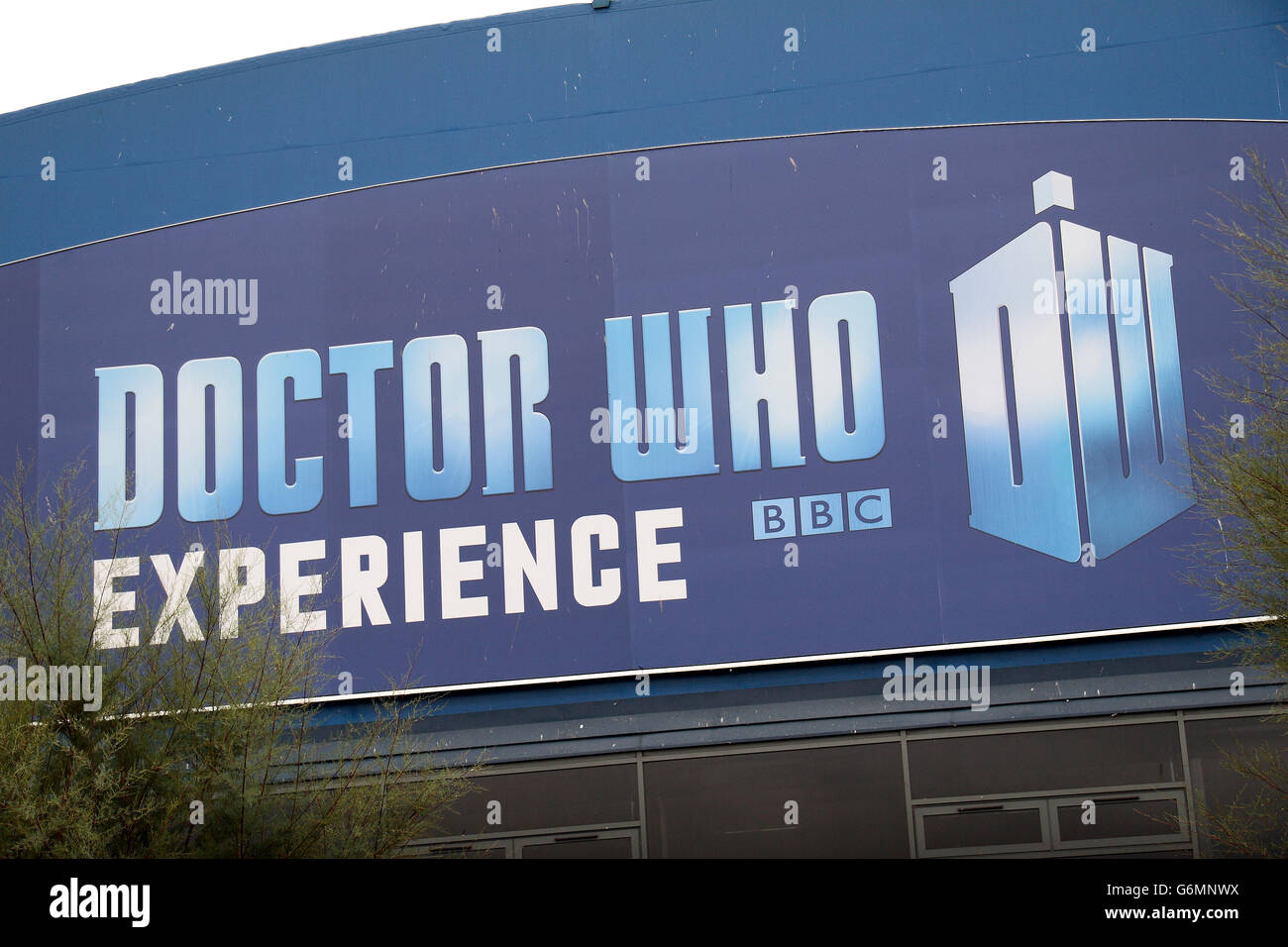 The Doctor Who Experience entrance in Cardiff Bay, Discovery Quay, Cardiff, Wales. Stock Photo