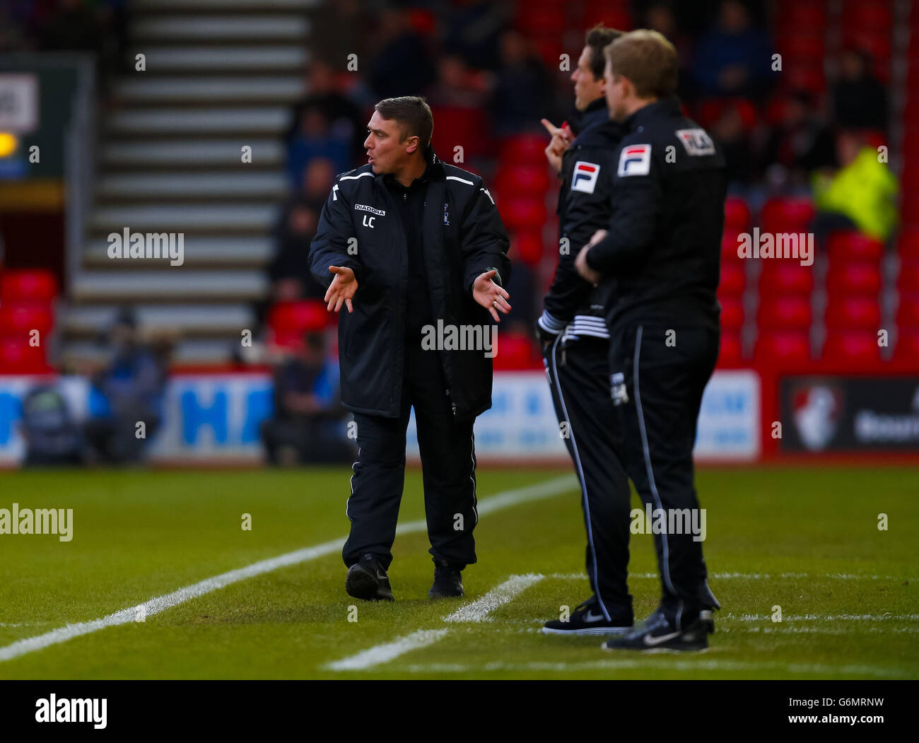 Birmingham City's Manager Lee Clark (left)and AFC Bournemouth's Manager ...