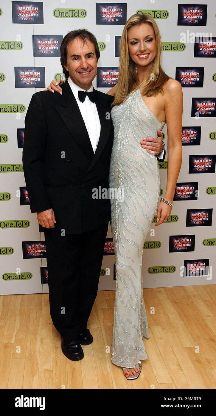 Singer Chris De Burgh and his daughter, Miss World Rosanna Davison arrive for the annual British Comedy Awards at London Television Studios in south London. Stock Photo