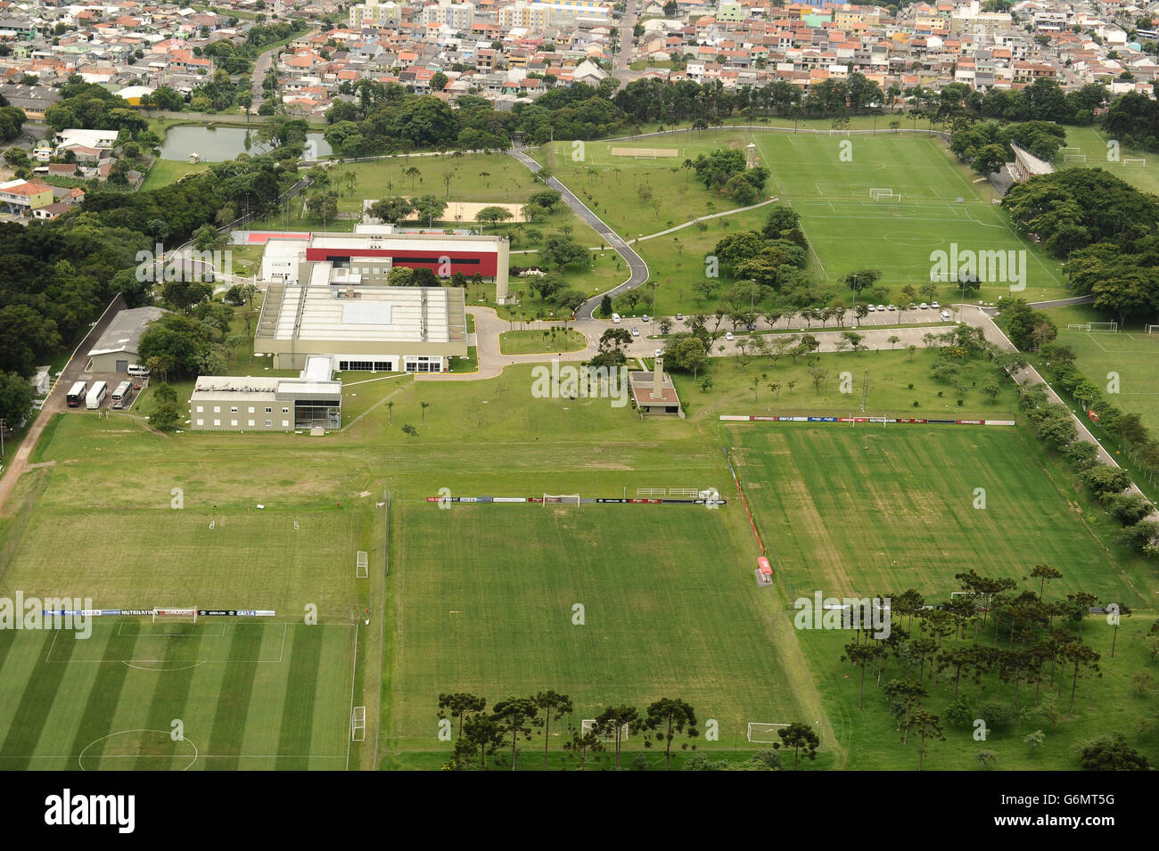 A general view of CT do Cajo, training ground of Clube Athletico Paranaeuse and Spain's teams base in Curitiba, Brazil. Stock Photo