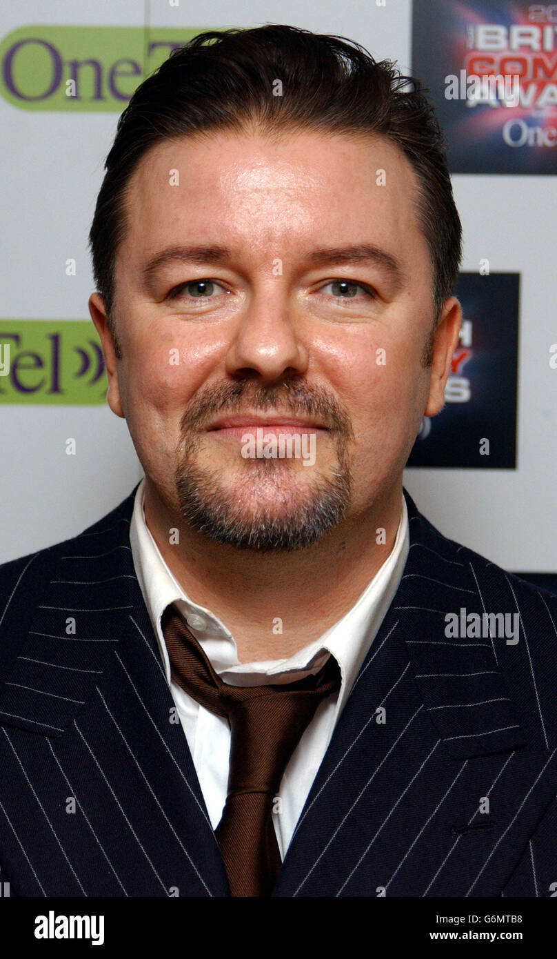 Ricky Gervais British Comedy Awards Stock Photo - Alamy