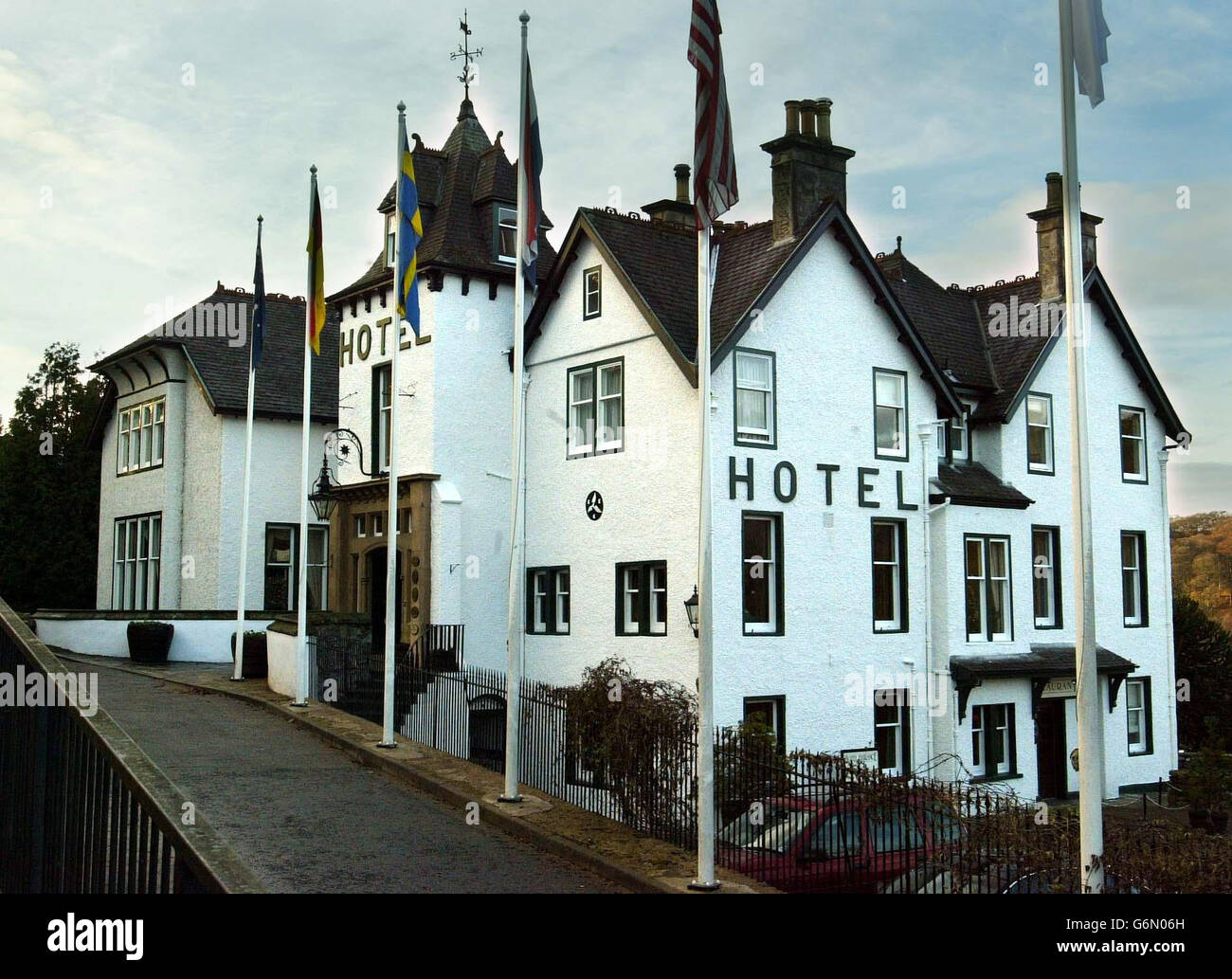 A general view of The Craigellachie Hotel in Moray, the location of ongoing peace talks between former Soviet countries. Parliamentarians from several former Soviet republics were locked in talks in Scotland today to try to resolve a decade-long regional conflict with delegations from Armenia, Azerbaijan and Georgia arriving in Moray in the Highlands last night for two days of negotiations. Stock Photo