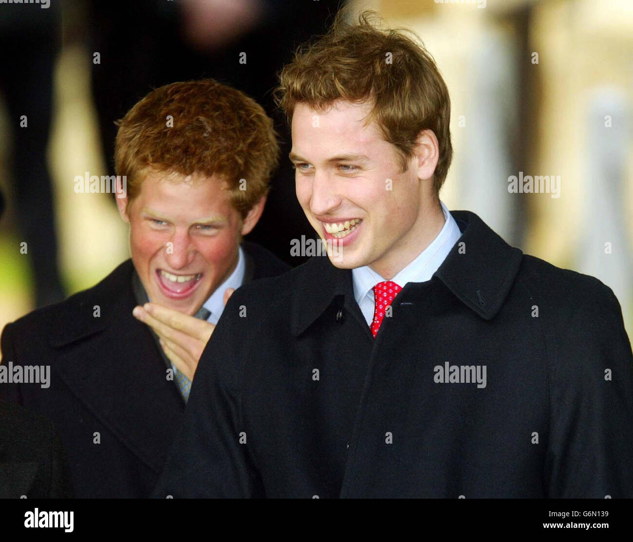 Prince Harry At the St Mary Magdalene Church celebrating Christmas Stock Photo