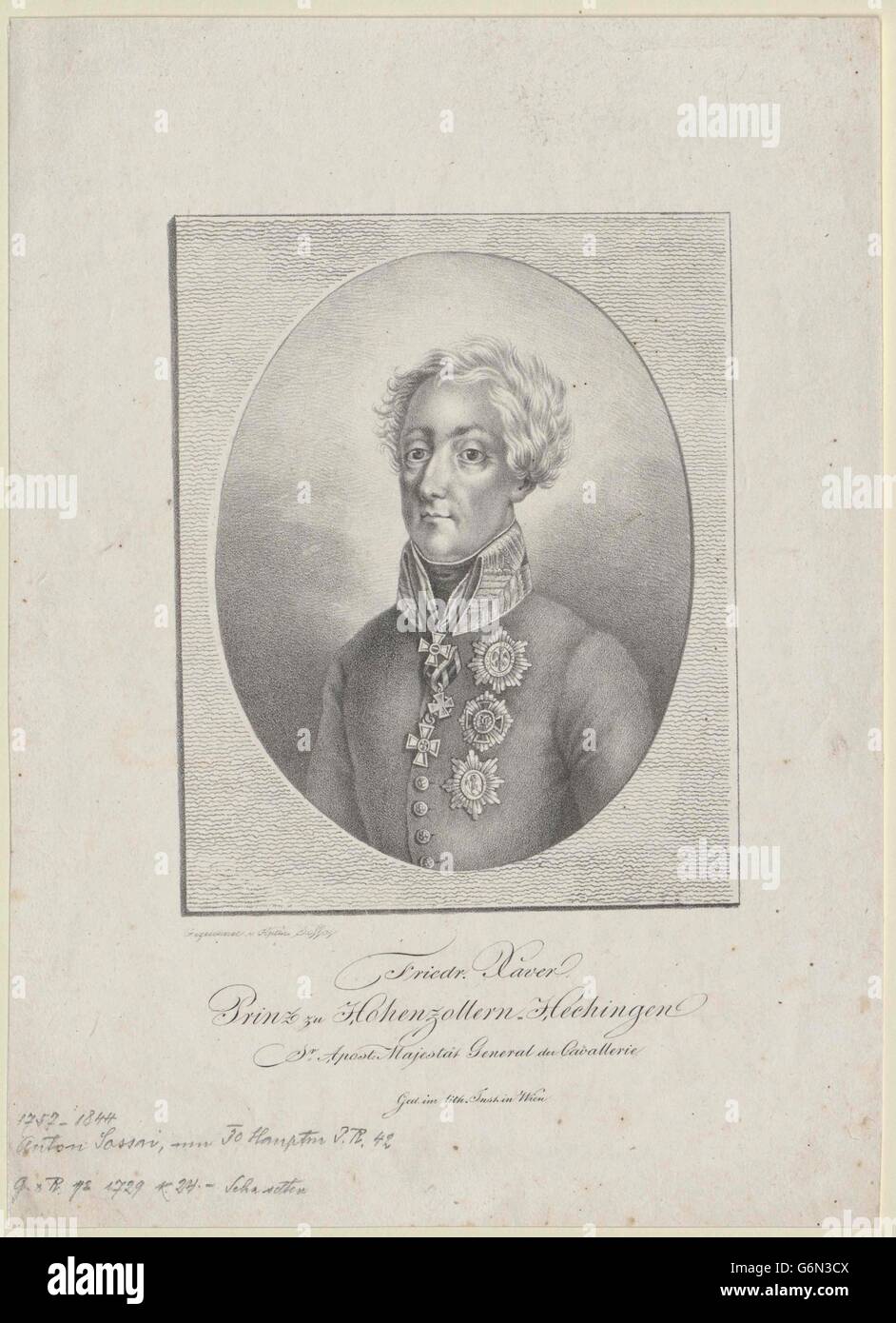 HohenzollernHechingen, Friedrich Franz Xavier Prinz Stock Photo Alamy