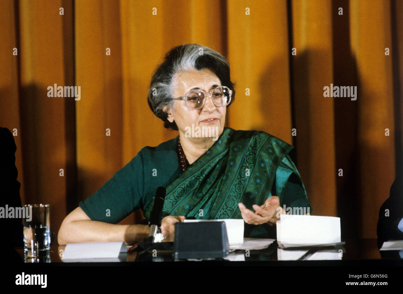 19th January - On this Day in History - 1966 On this day in 1966, Indira Gandhi becomes the third Prime Minister of India Stock Photo