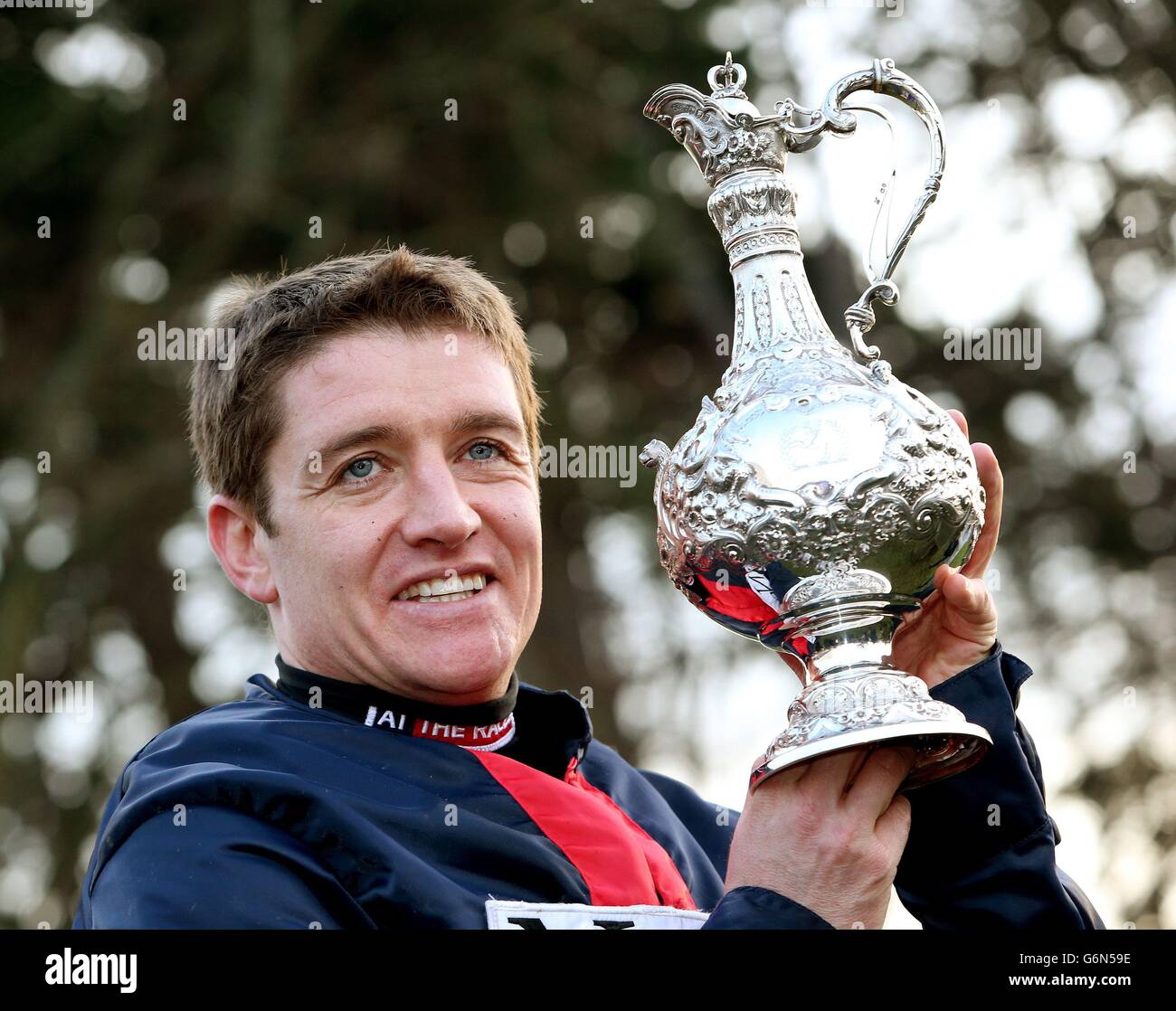 Barry Geraghty after winning the Lexus Steeplechase aboard Bobs Worth