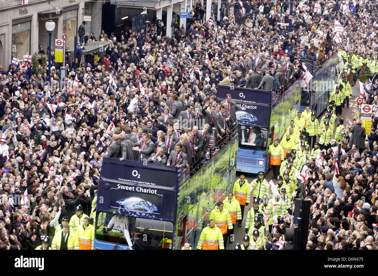 The England rugby team, which won the World Cup last month in Australia