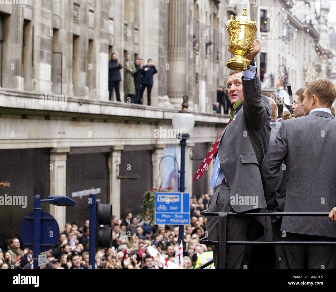 England's Richard Hill with the b Ellis Cup in Regent Street during