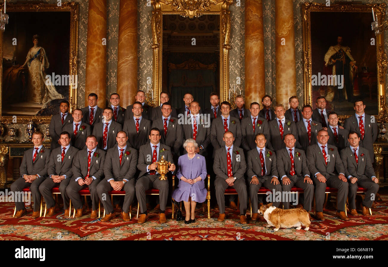 World Cup winners meet the Queen Stock Photo