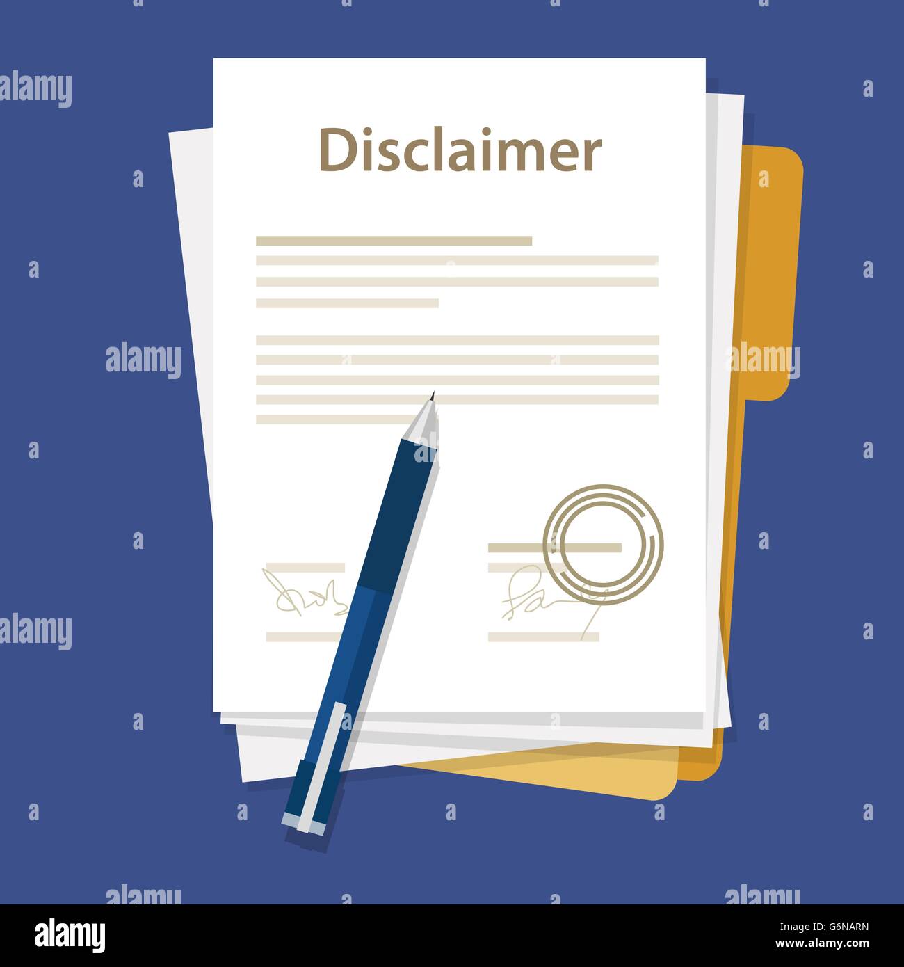 Signed disclaimers Stock Vector Images Alamy