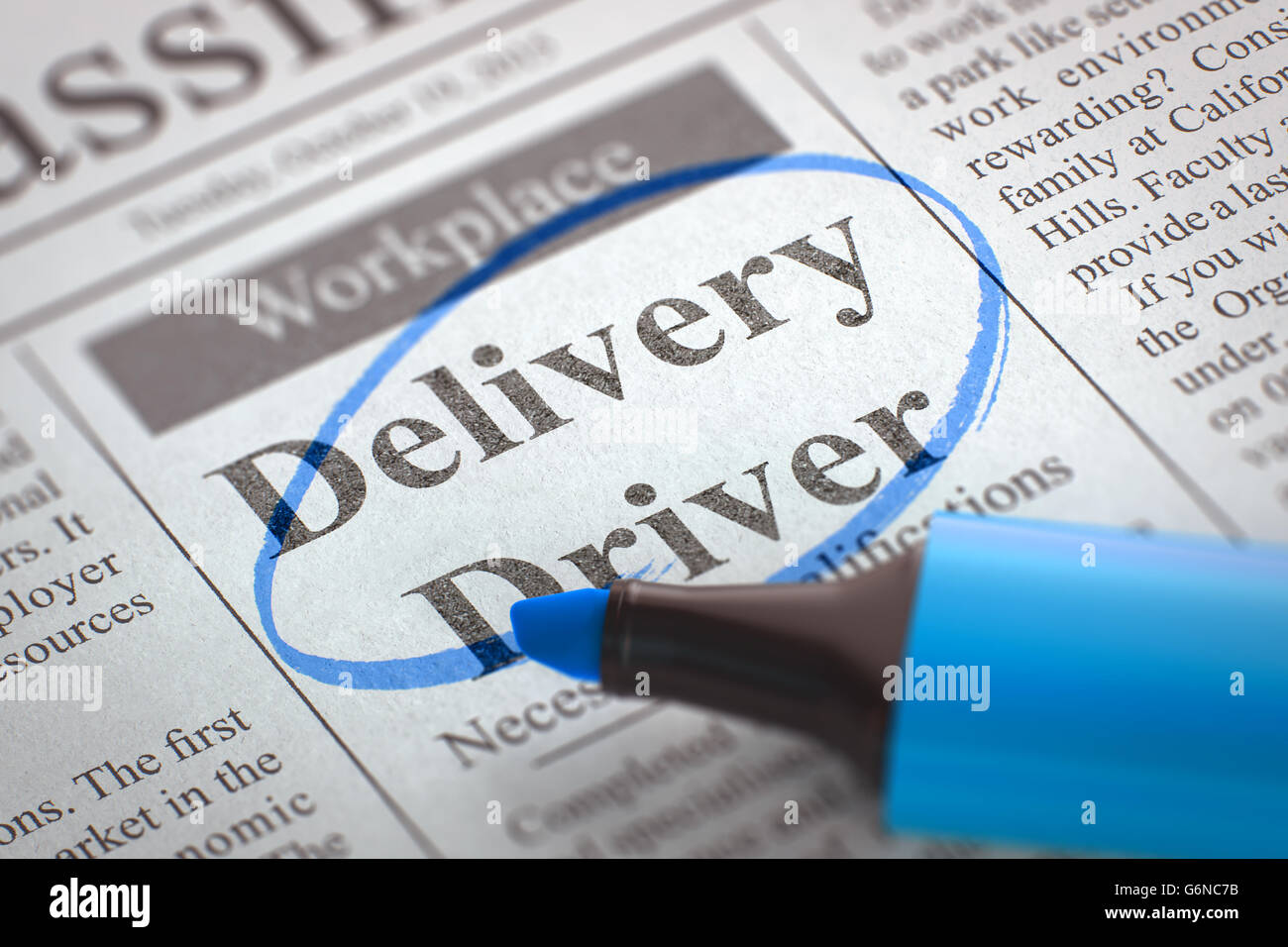Now Hiring Delivery Driver Stock Photo Alamy