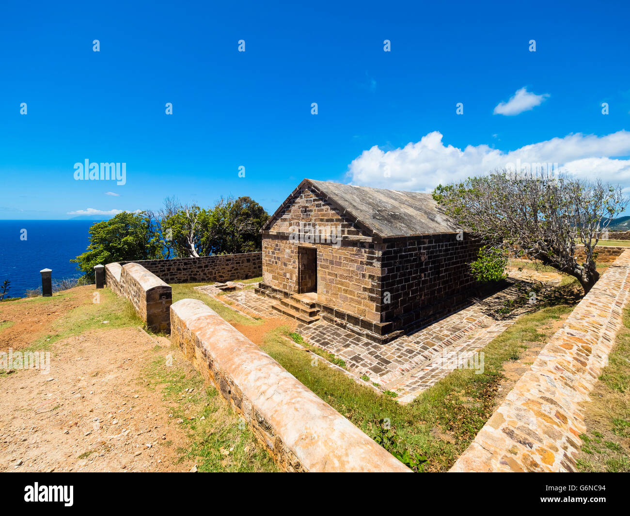 Antigua, West Indies, Indian Creek, Block House Stock Photo Alamy