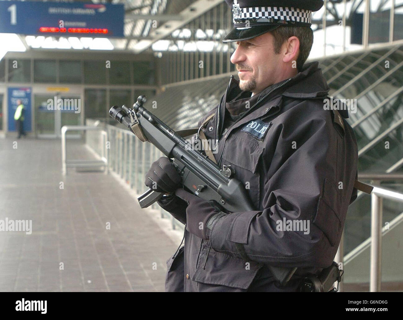 Flight BA223 security Stock Photo - Alamy