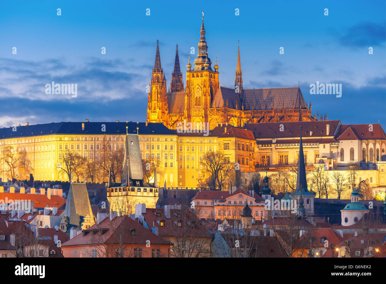 Prague Castle and Mala Strana, Czech Republic Stock Photo