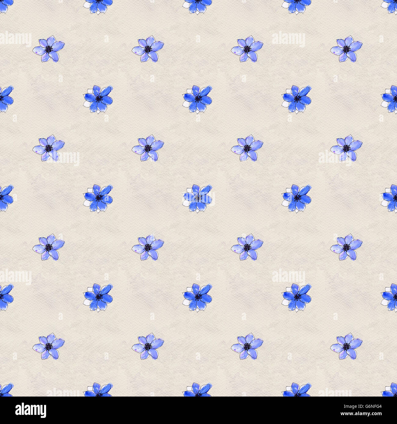 Seamless watercolor floral pattern Stock Photo - Alamy