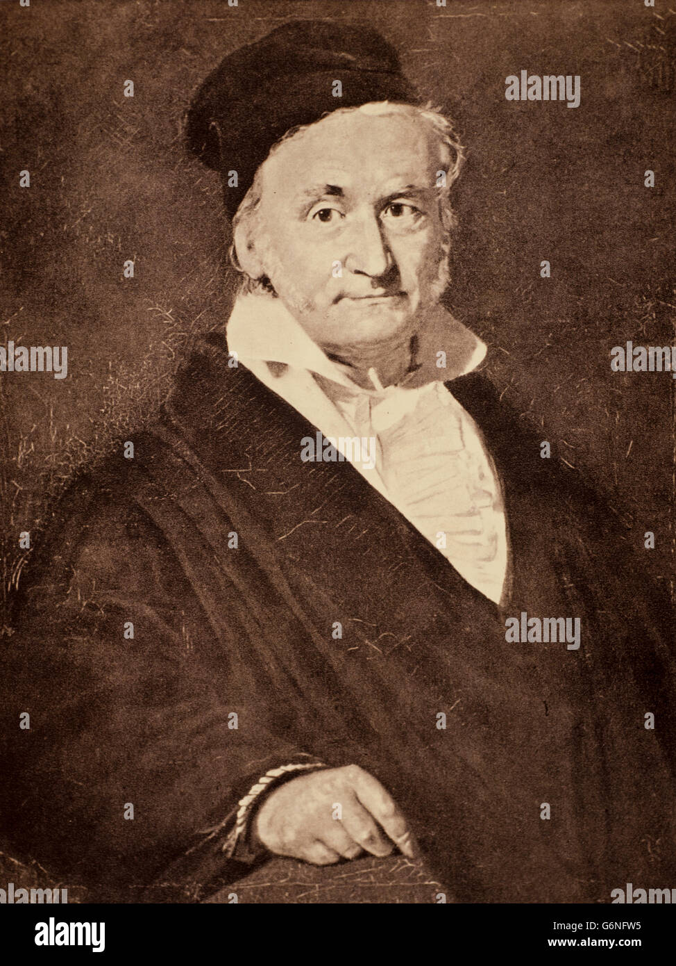 Johann Carl Friedrich Gauss (Braunschweig, April 30, 1777 - Göttingen, February 23, 1855) It was a mathematician, German astronomer and physicist, Stock Photo
