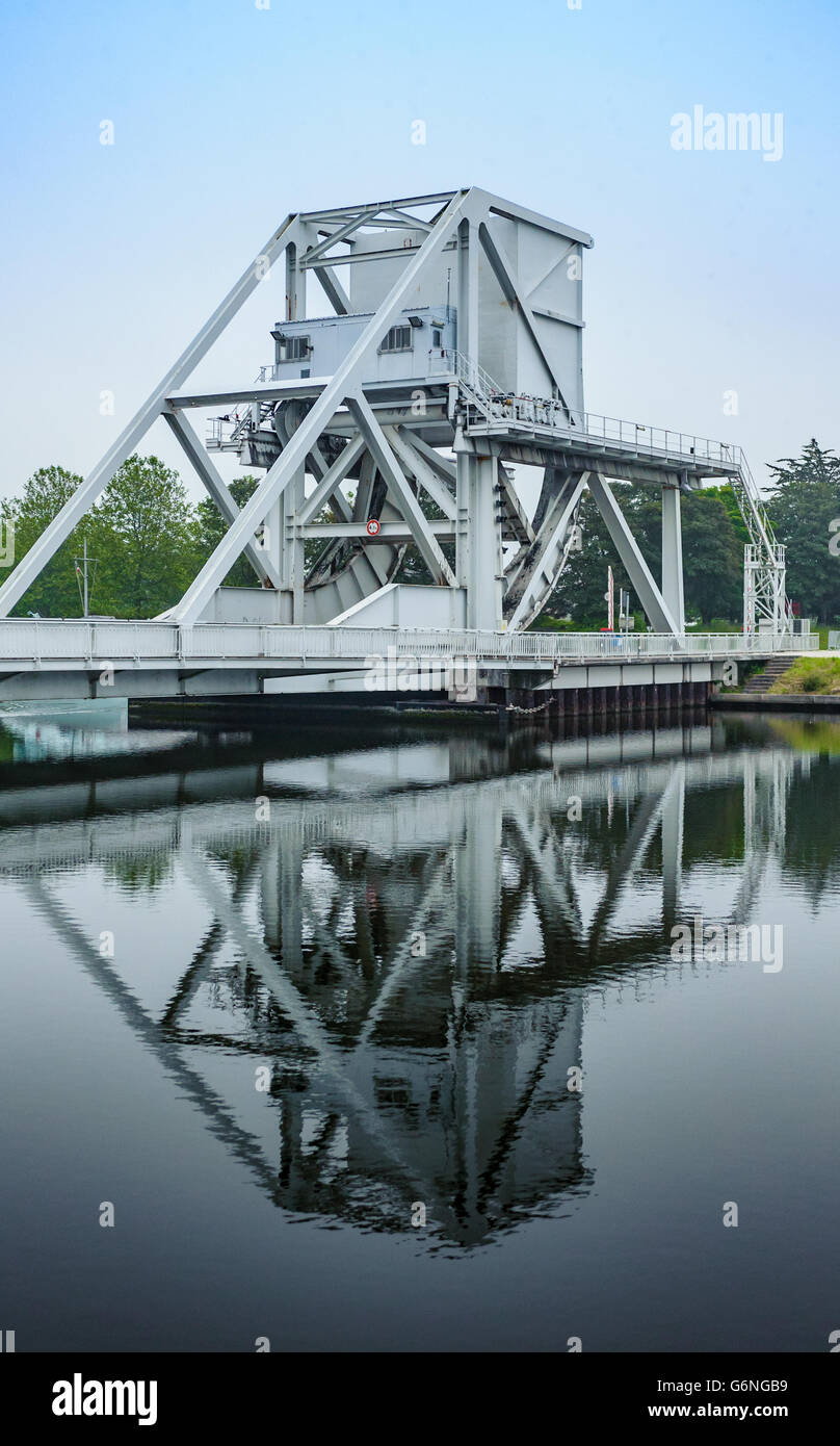Pegasus Bridge, Benouville, Normandy, France – First objective of D Day, 6 June 1944 Stock Photo