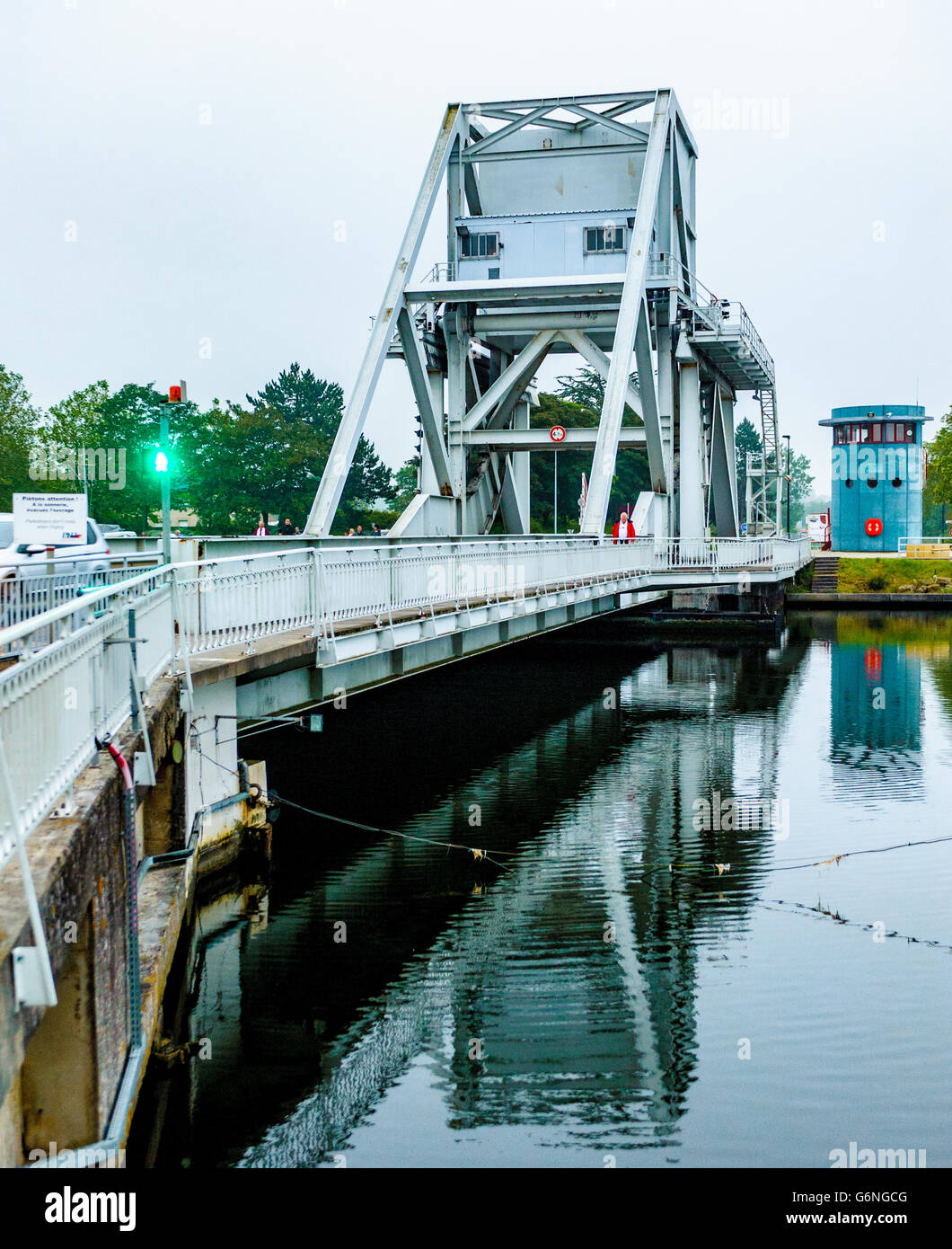 Pegasus Bridge, Benouville, Normandy, France – First objective of D Day, 6 June 1944 Stock Photo