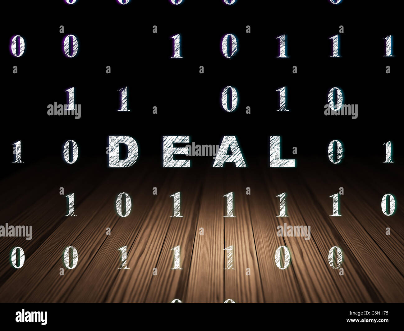 Finance concept: Deal in grunge dark room Stock Photo - Alamy