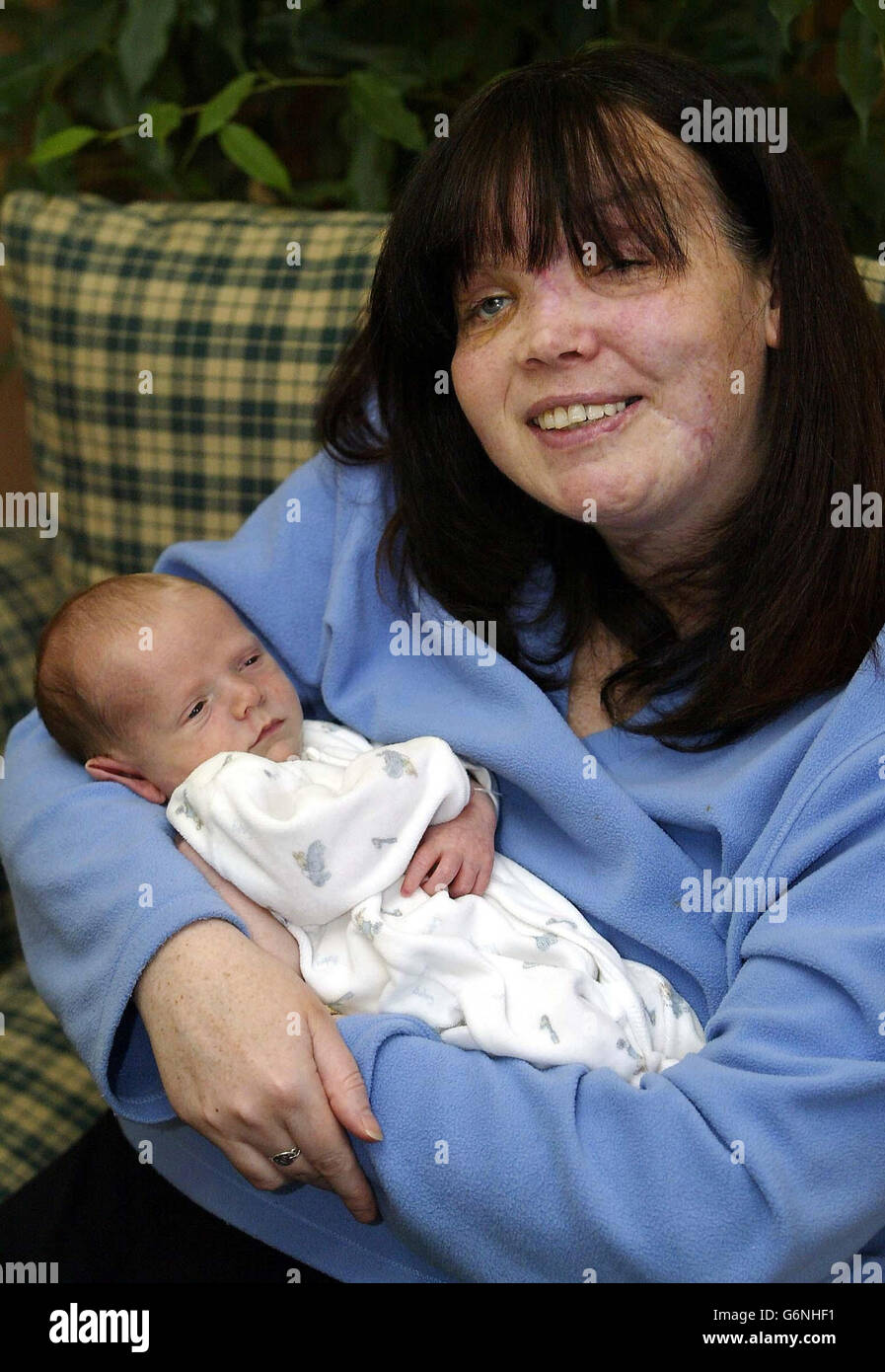 Lisa Salmon with her baby Stock Photo