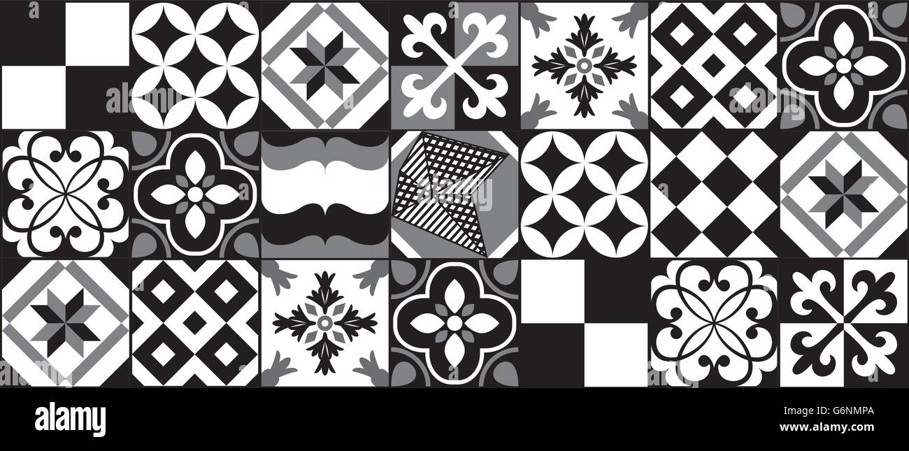 Black and white cement tile background design Stock Vector Image & Art ...