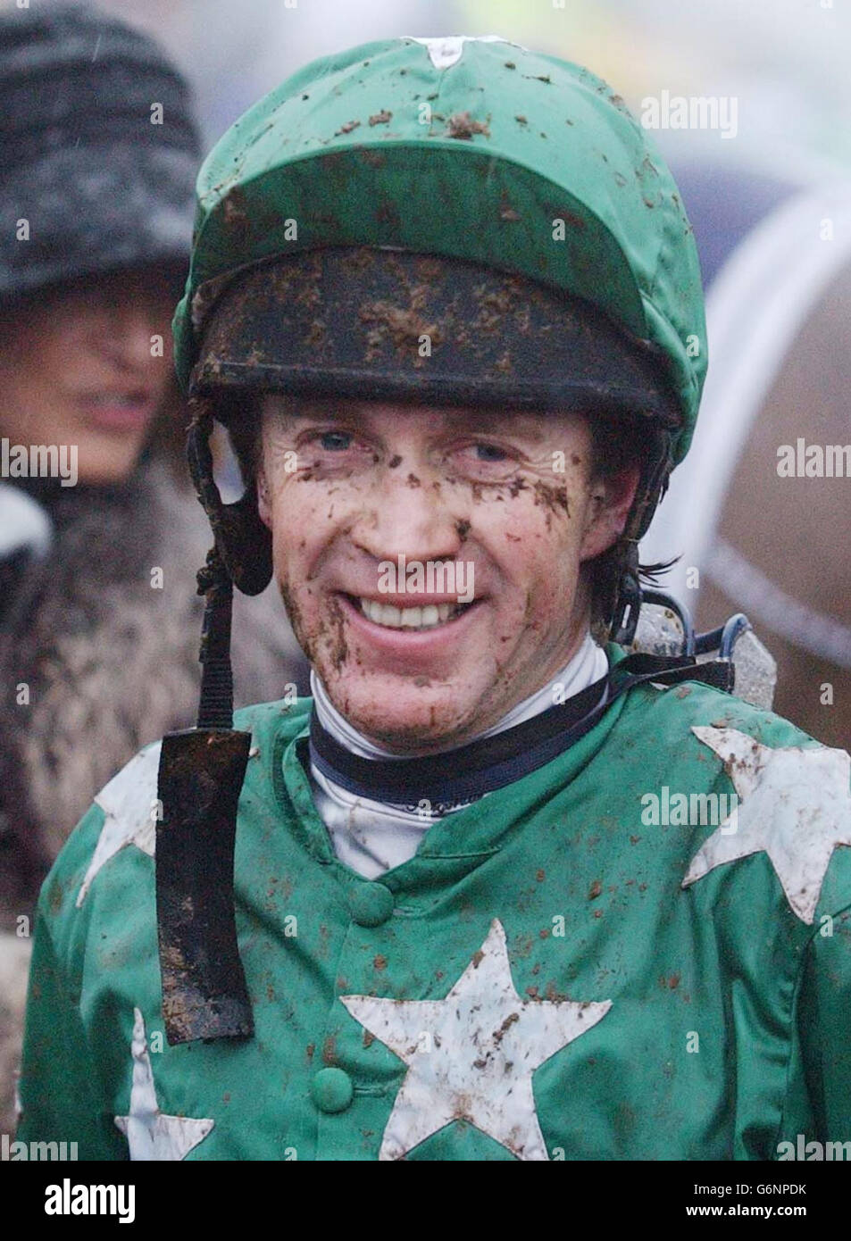 Jockey Carl Llewellyn after winning the Coral Welsh National on