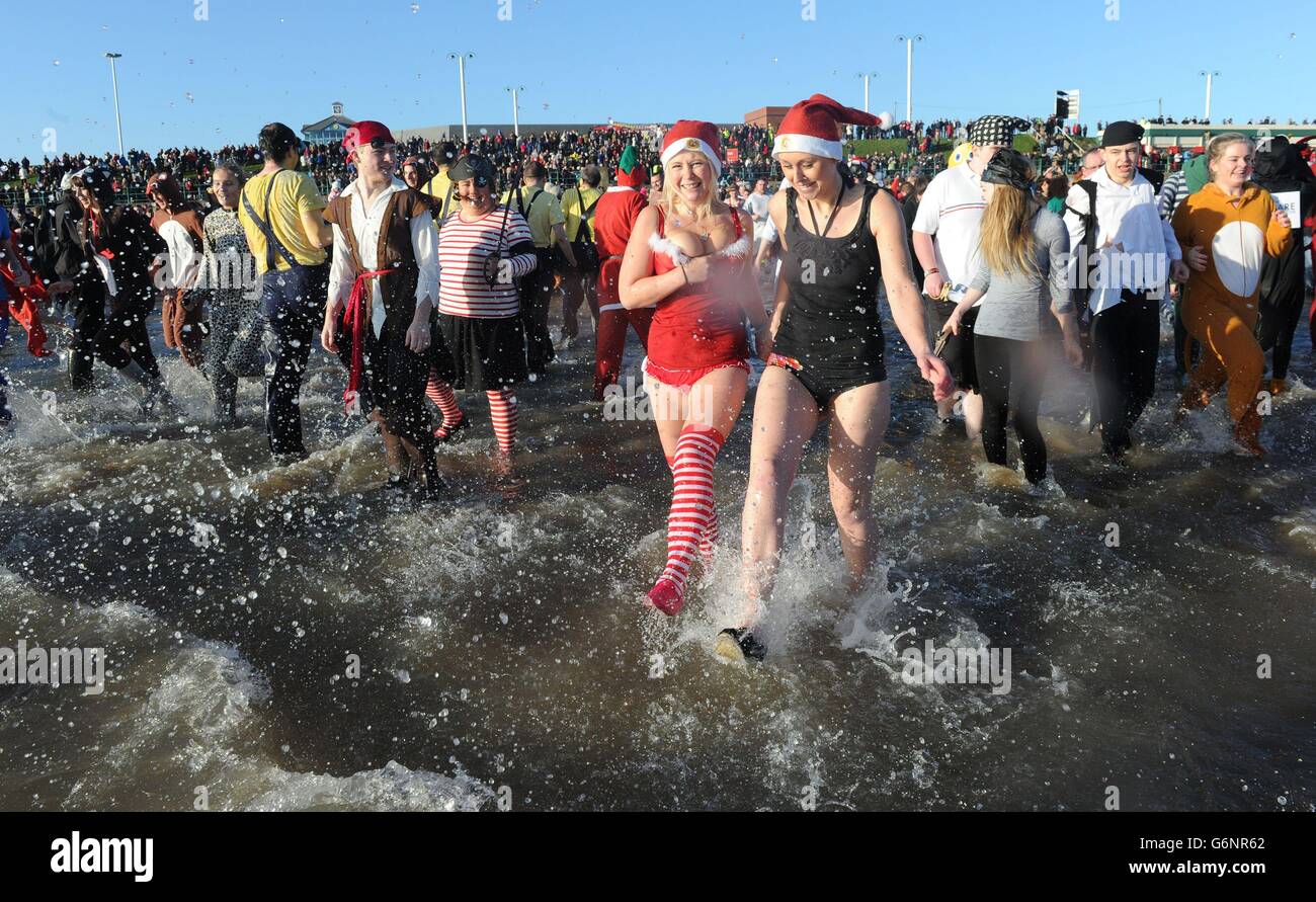 Boxing Day swim Stock Photo Alamy