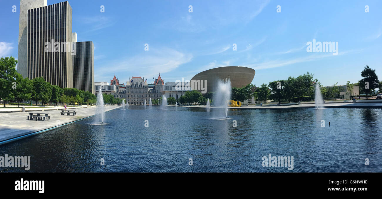 A Panorama of State government  buildings in Albany, New York Stock Photo