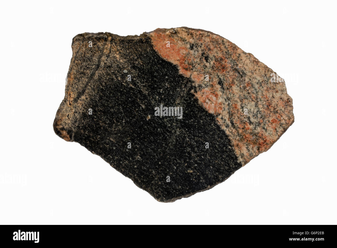 Acasta gneiss,  oldest known exposed crustal rock in the world, 4.03 billion years old, Northwest Territories , Canada, tonalite Stock Photo