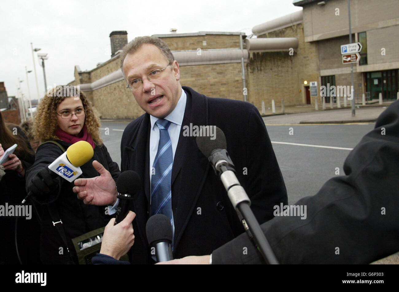 Mr Stephen Shaw, the Prisons and Probation Ombudsman, talks to the press during his visit to Wakefield Prison in West Yorkshire as he begins an independent inquiry into the death of Britain's most prolific serial killer doctor Harold Shipman yesterday. Shaw said the inquiry would look into whether warning signs that Shipman was planning suicide had been missed by prison authorities and would be conducted in 'as open a way as possible'. Stock Photo