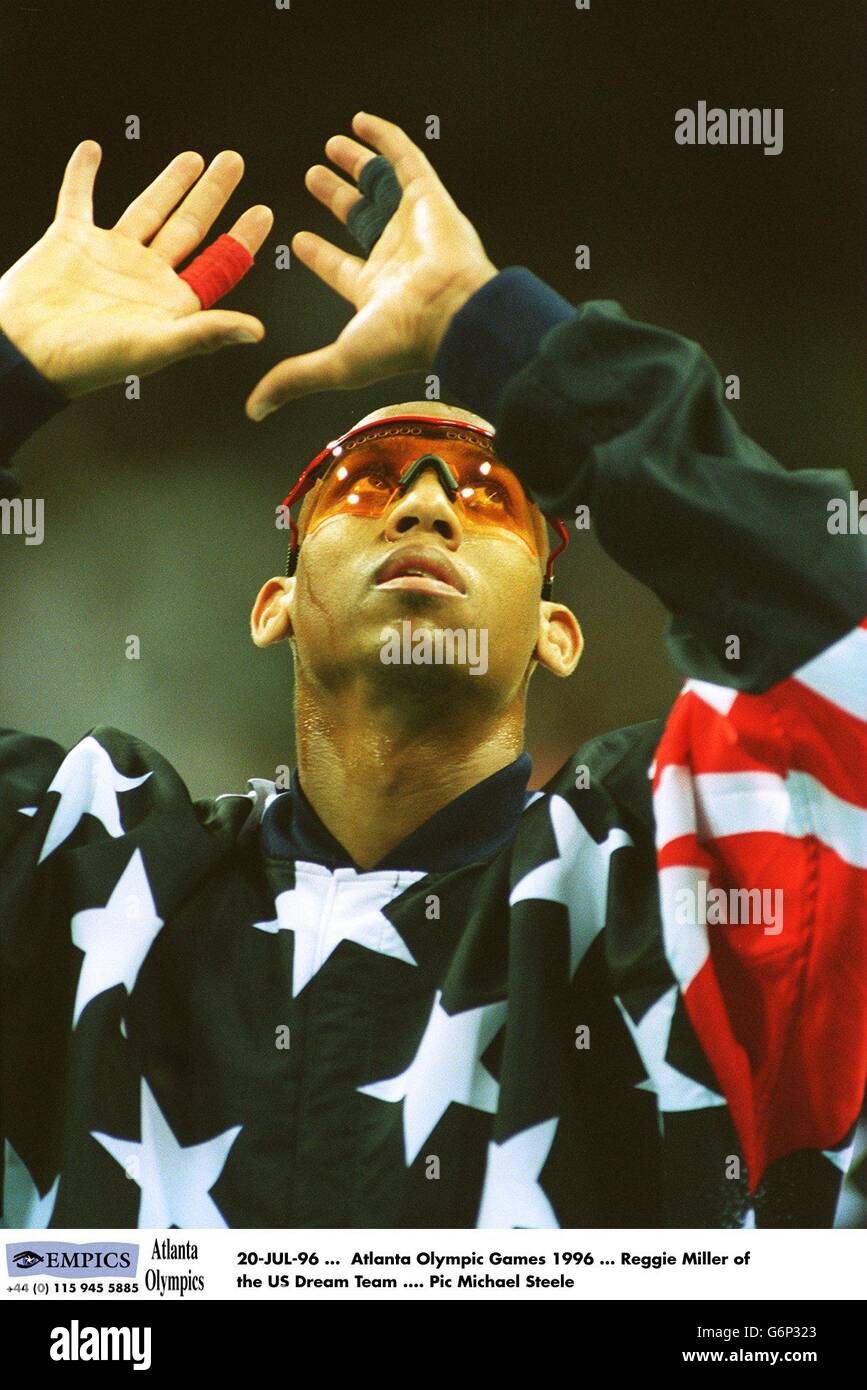 20-JUL-96, Atlanta Olympic Games 1996, Reggie Miller of the US Dream Team Stock Photo