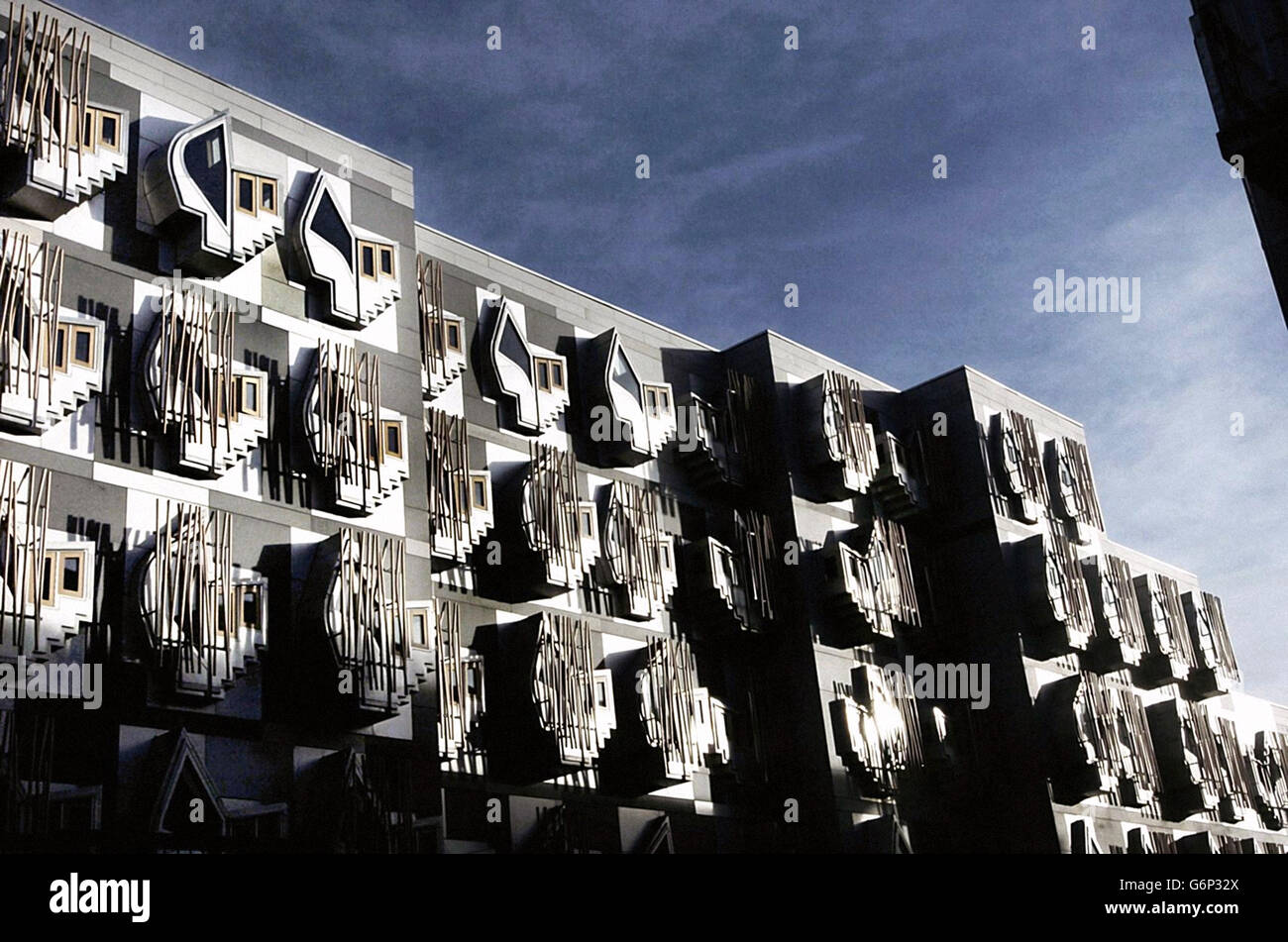 The Scottish Parliament in Edinburgh starts to take shape. The Holyrood inquiry into the