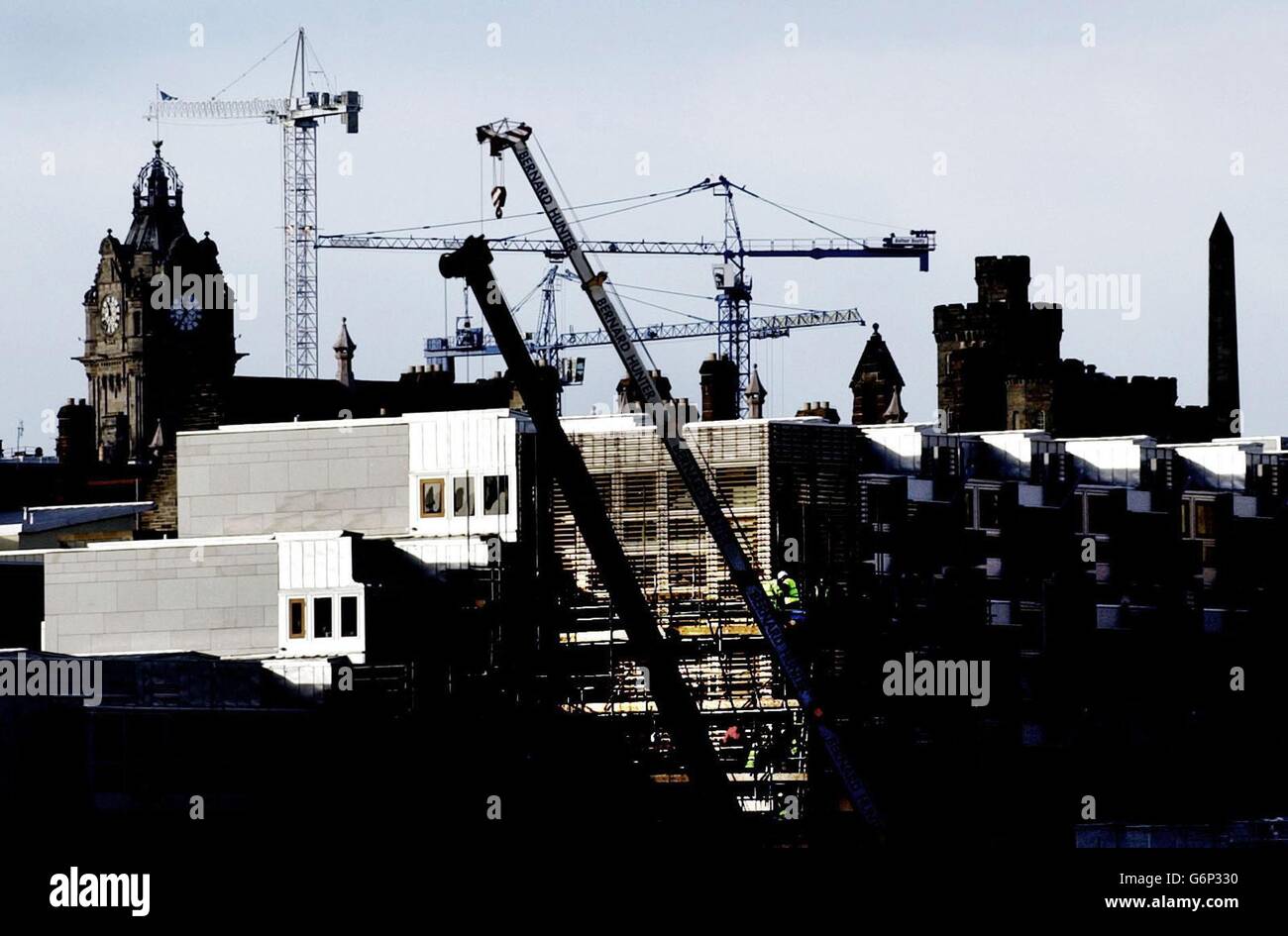 The Scottish Parliament in Edinburgh starts to take shape. The Holyrood inquiry into the