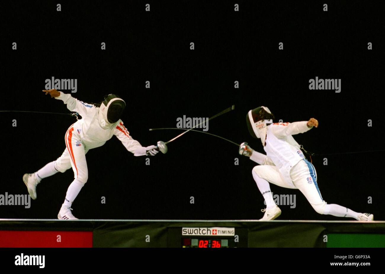 Fencing Olympic Games Atlanta 1996 Stock Photo Alamy