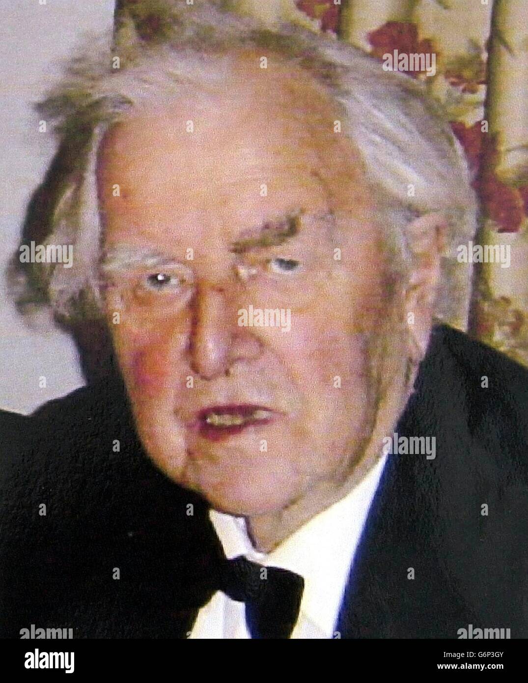 Undated picture of Robert Riley Workman who was gunned down on the doorstep of his cottage in Furneux Pelham in Hertfordshire. Detectives investigating the mysterious murder of the 83-year-old retired Army officer were today hoping for a breakthrough after releasing a tape recording of a 999 call made after the crime. See PA story POLICE Village. PA Photo: Hertfordshire Police. Stock Photo