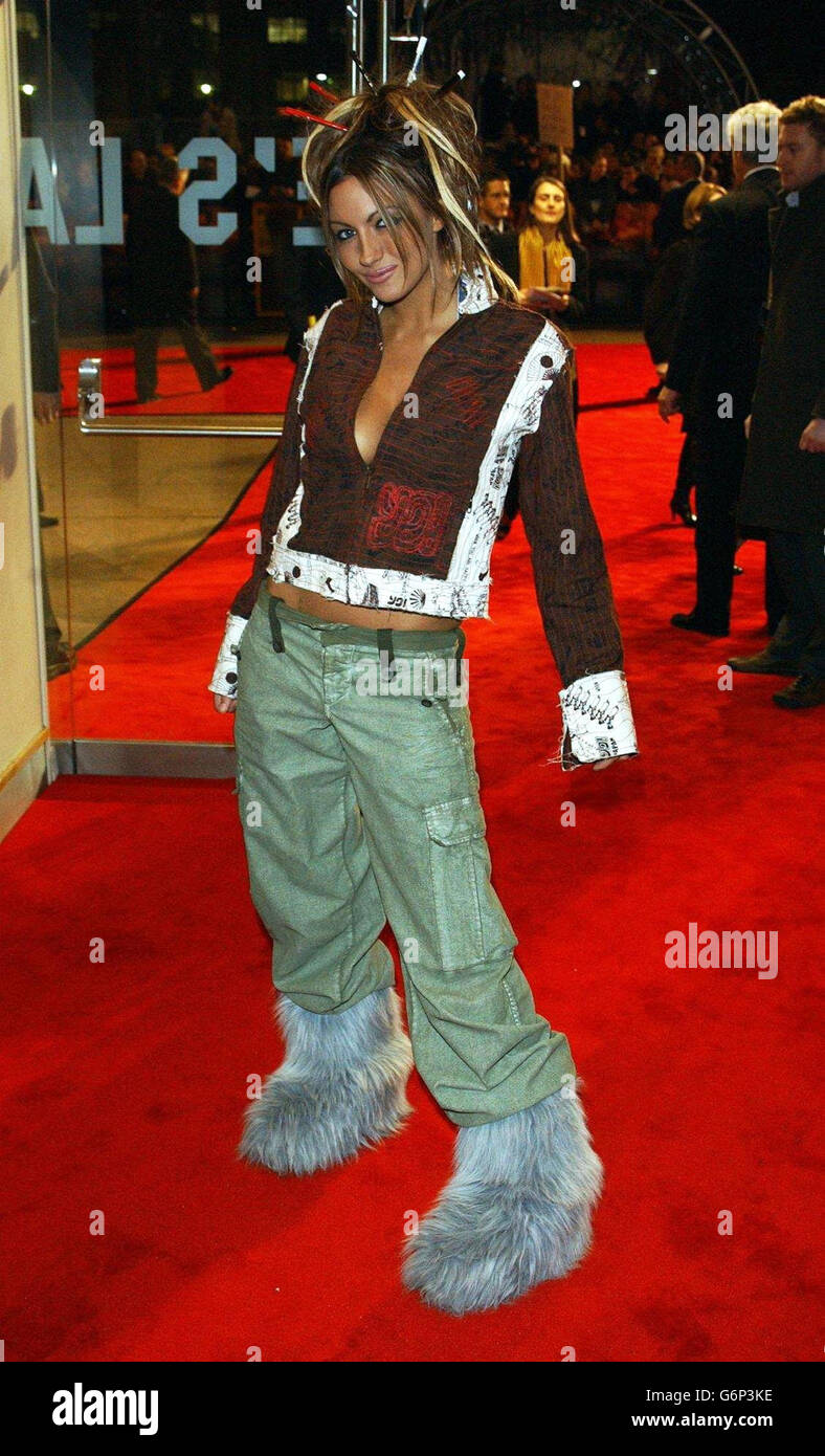 Model jodie marsh arrives uk film premiere last samurai hires stock