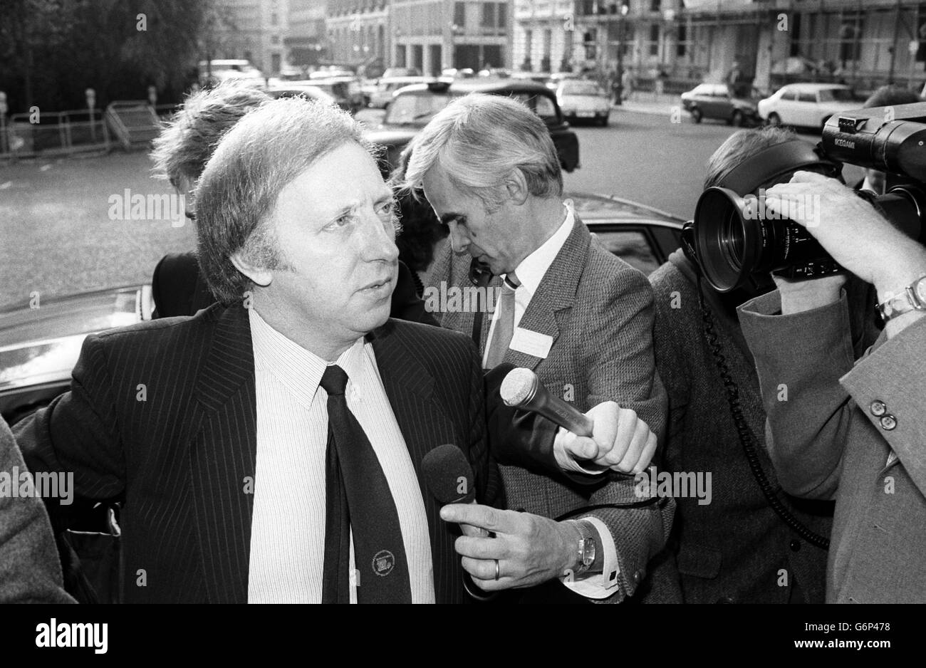 NUM President Arthur Scargill arrives at the London offices of the ...