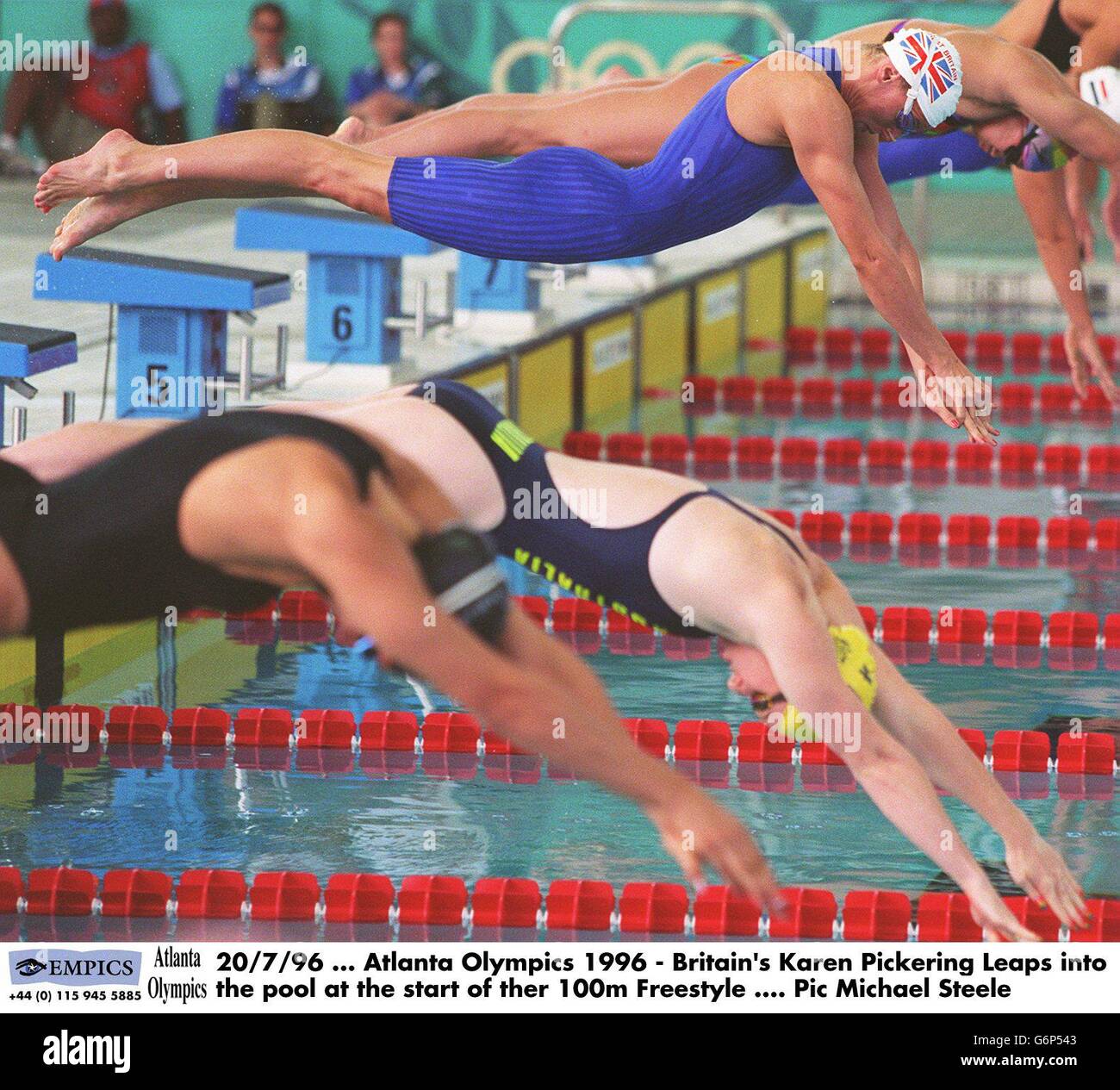 Atlanta Olympics 1996 Swimming Stock Photo Alamy