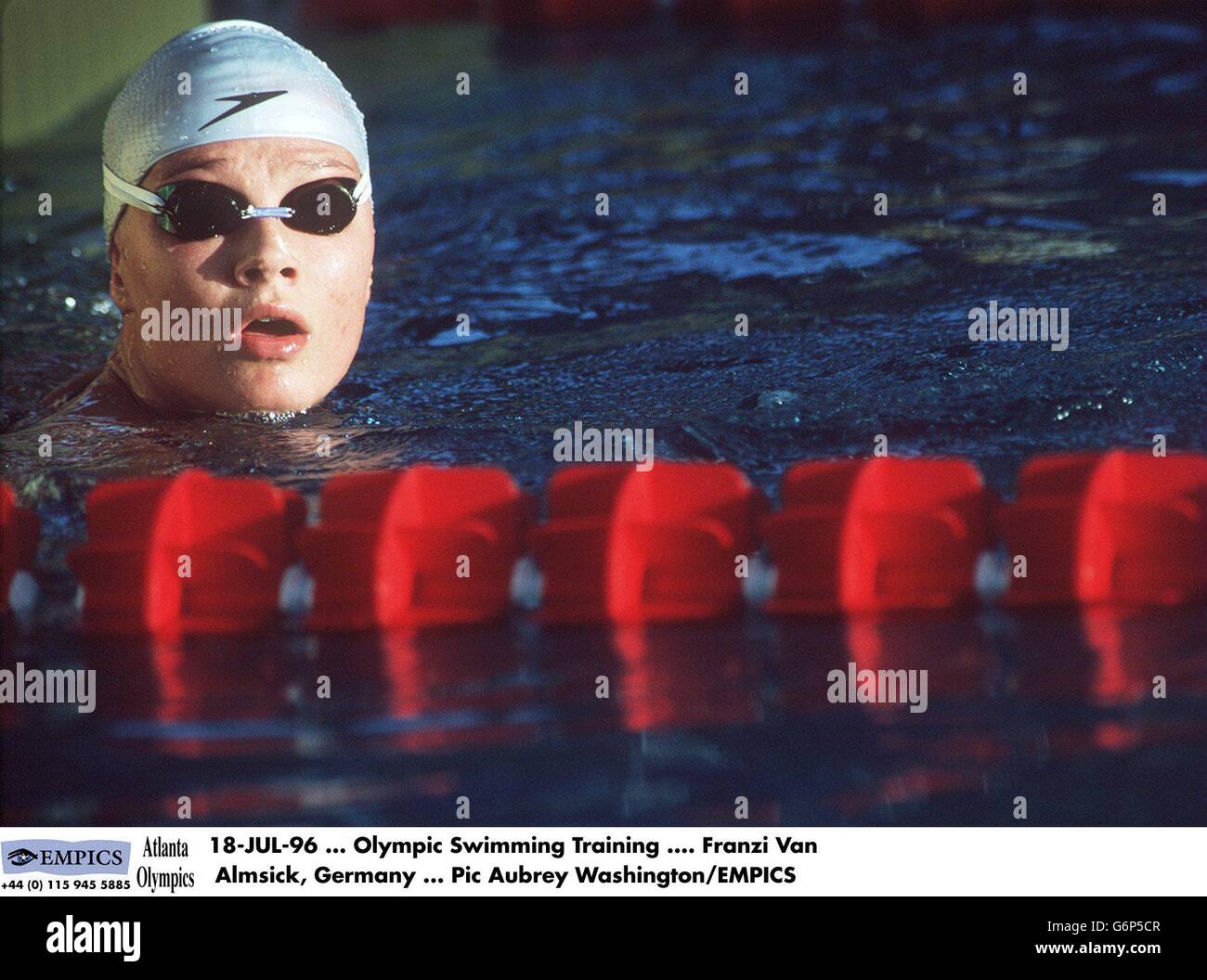 Atlanta Olympic Games 1996 Swimming Training Stock Photo Alamy