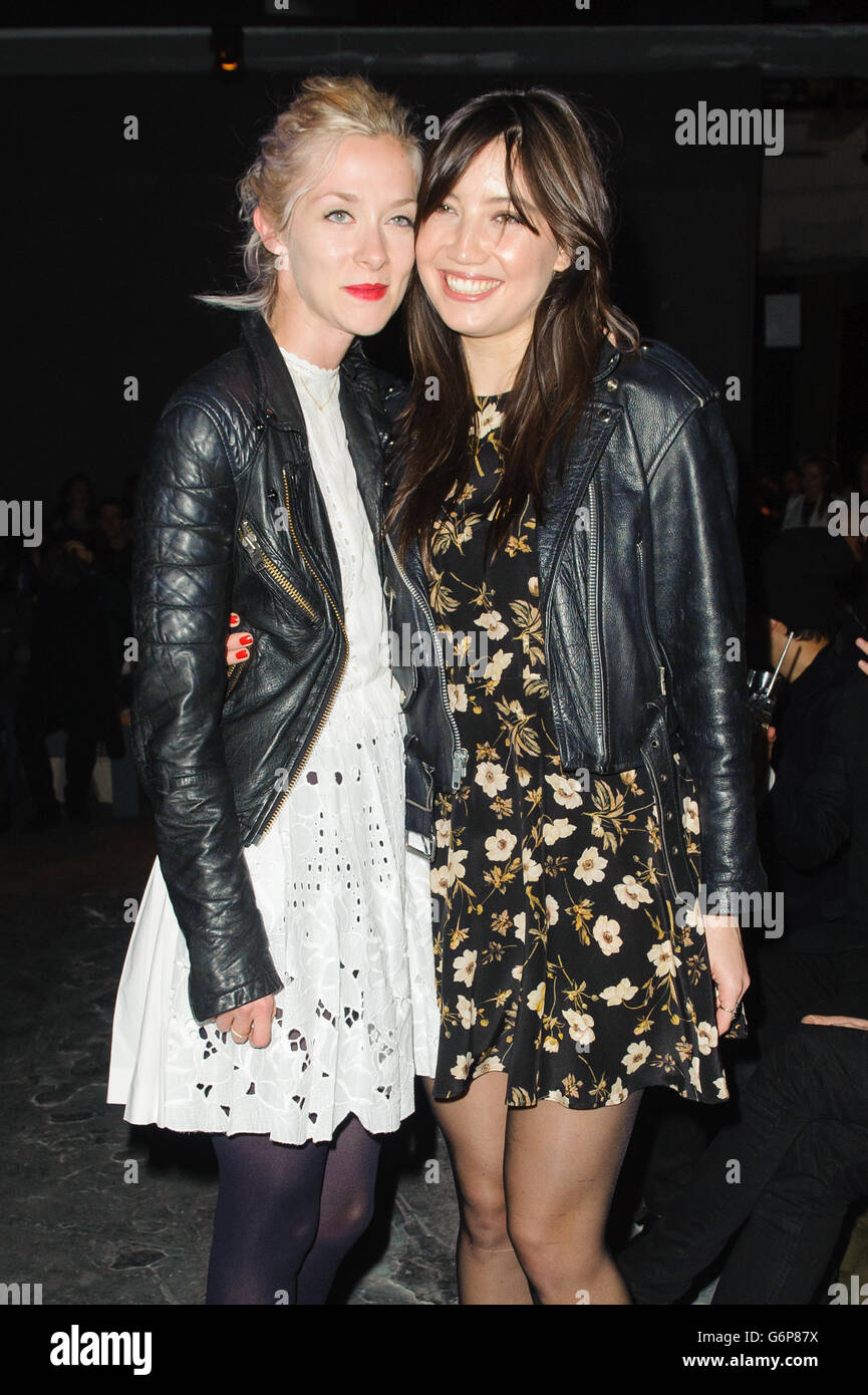 Portia Freeman (left) and Daisy Lowe in the front row at the Casely